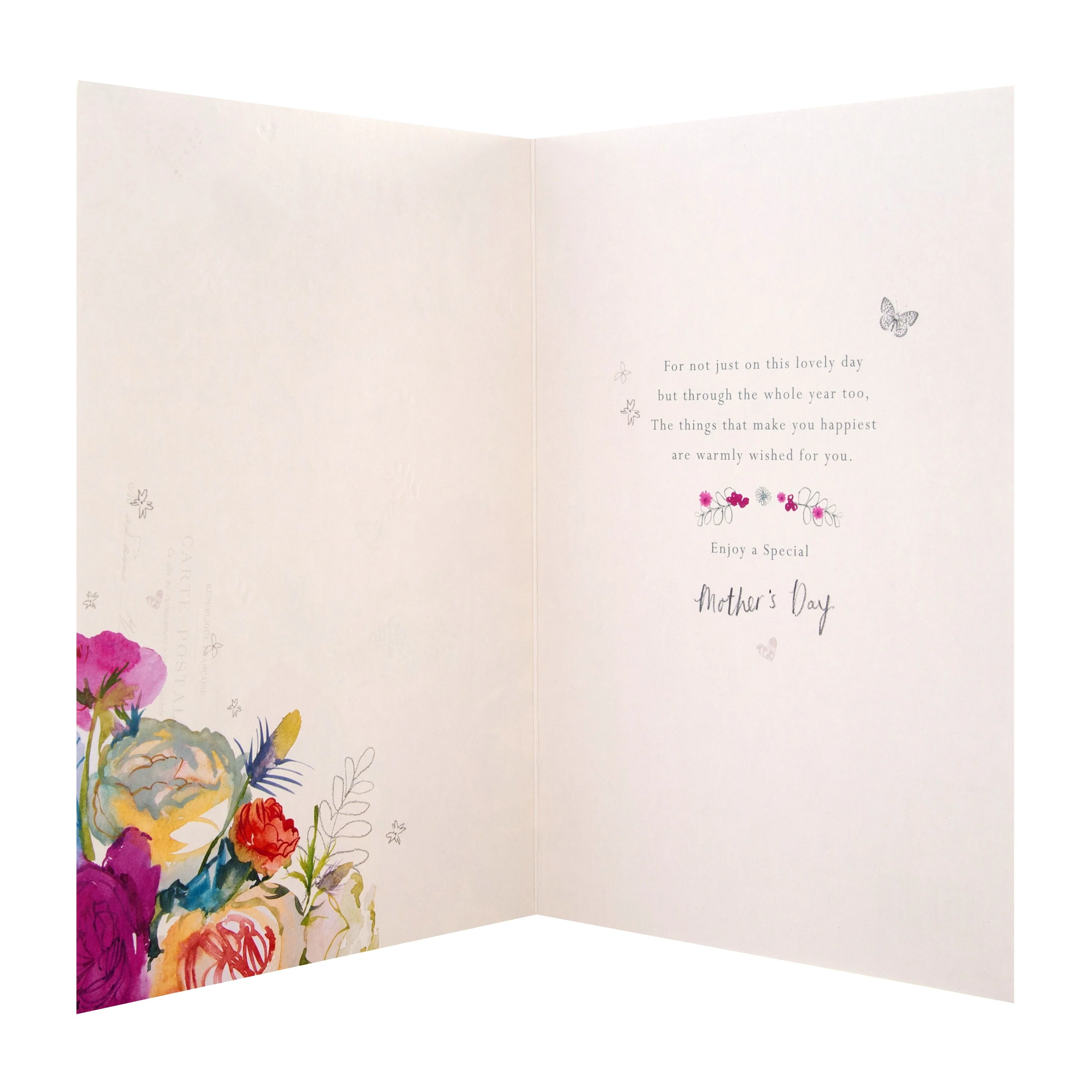 Recyclable Mother's Day Card for Granny - Classic Floral Design - Image 3