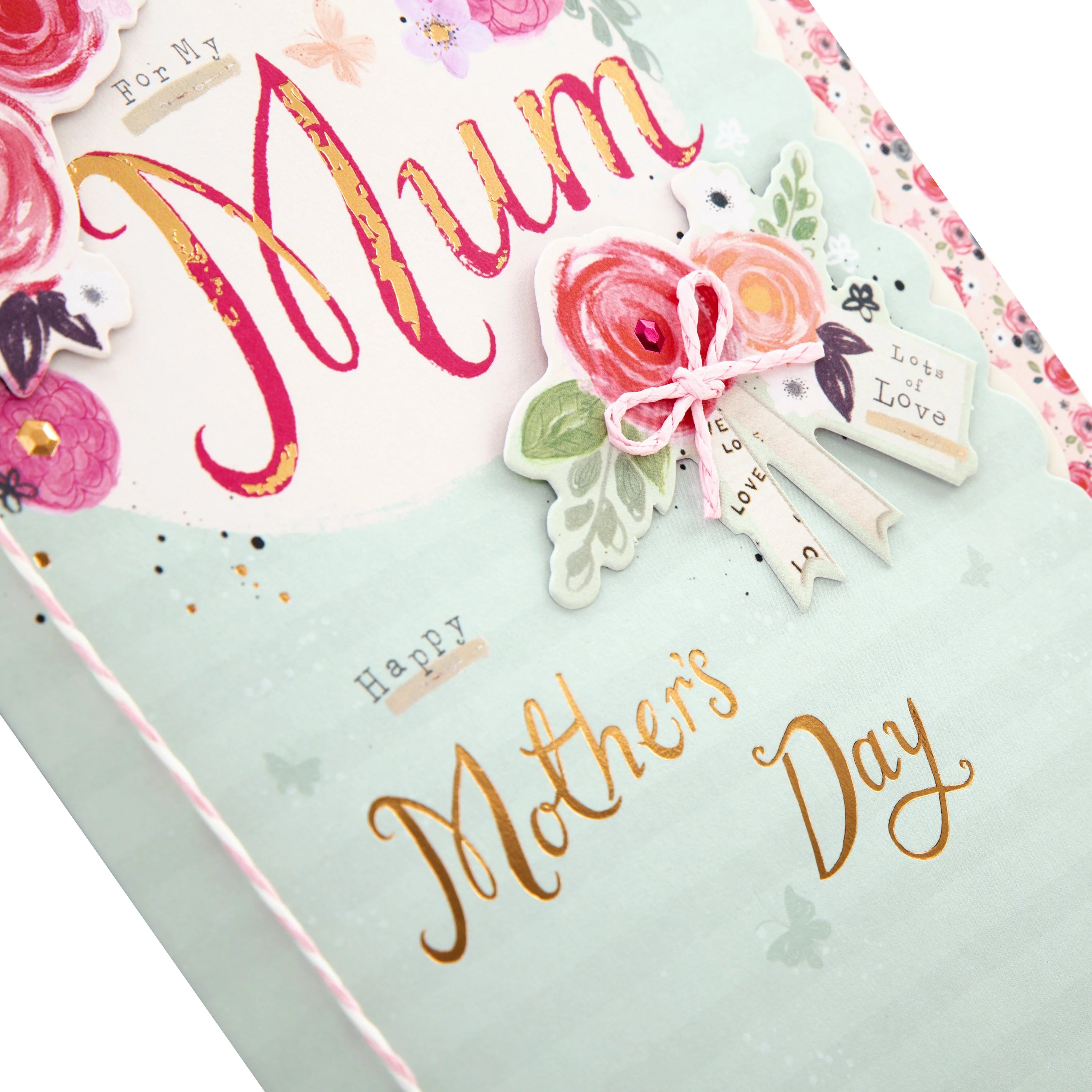 Recyclable Mother's Day Card for Mum - Classic Floral Design - Image 2