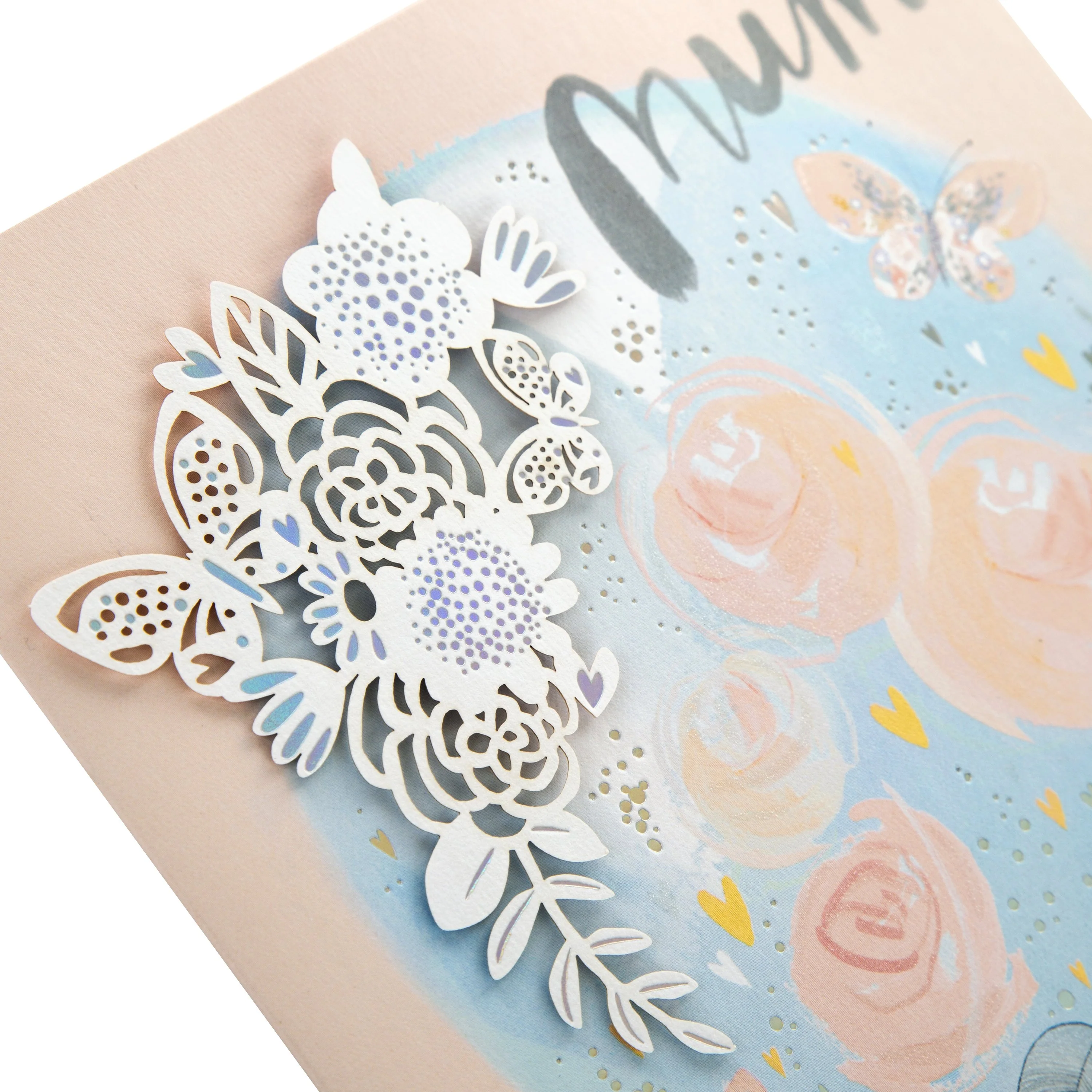 Recyclable Mother's Day Card for Mum - Contemporary Floral Design - Image 2