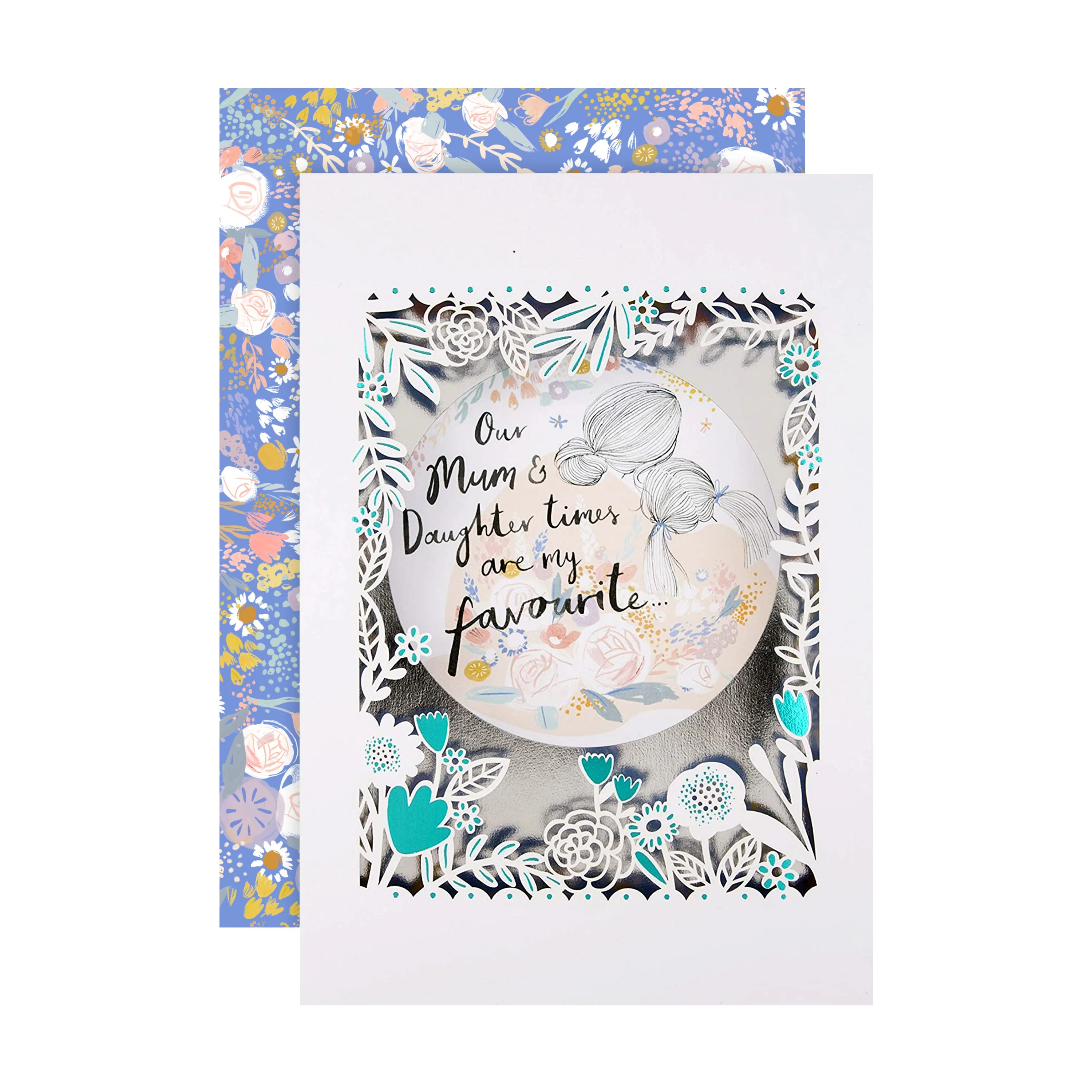 Recyclable Mother's Day Card for Mum from Daughter - Laser-cut 3D Frame Design