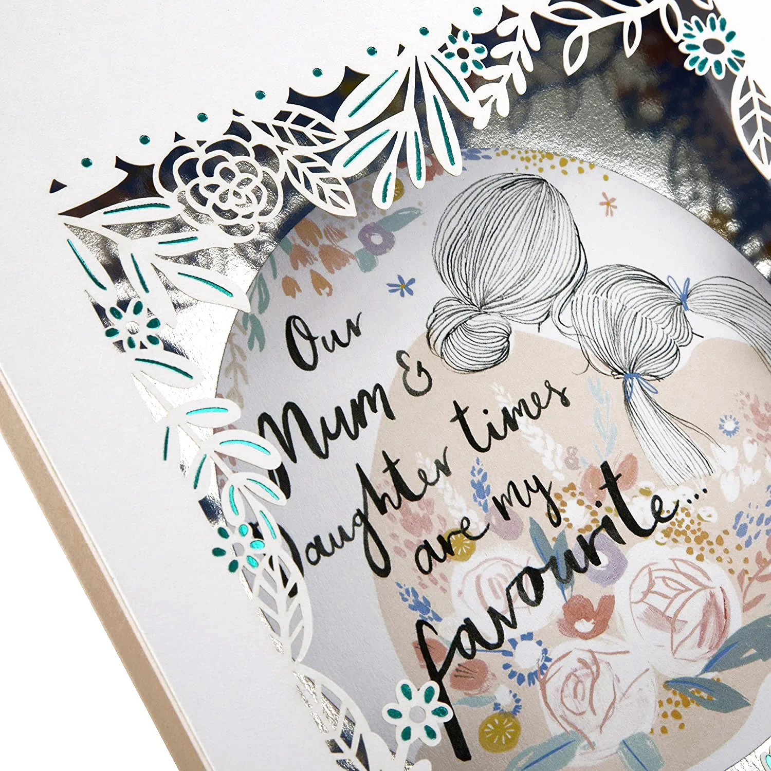 Recyclable Mother's Day Card for Mum from Daughter - Laser-cut 3D Frame Design - Image 3