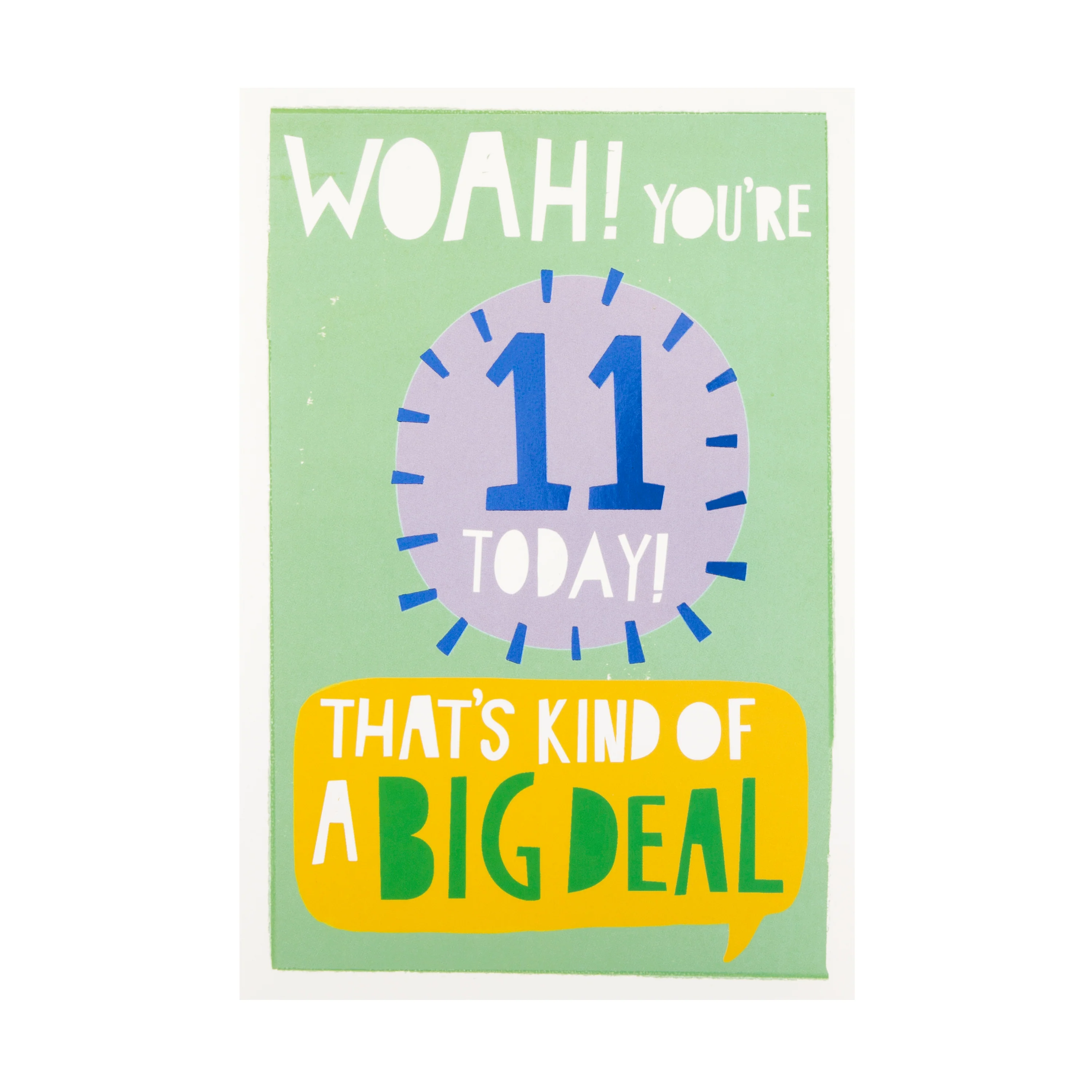 11th Birthday Card - Contemporary Text Based Design - Image 3