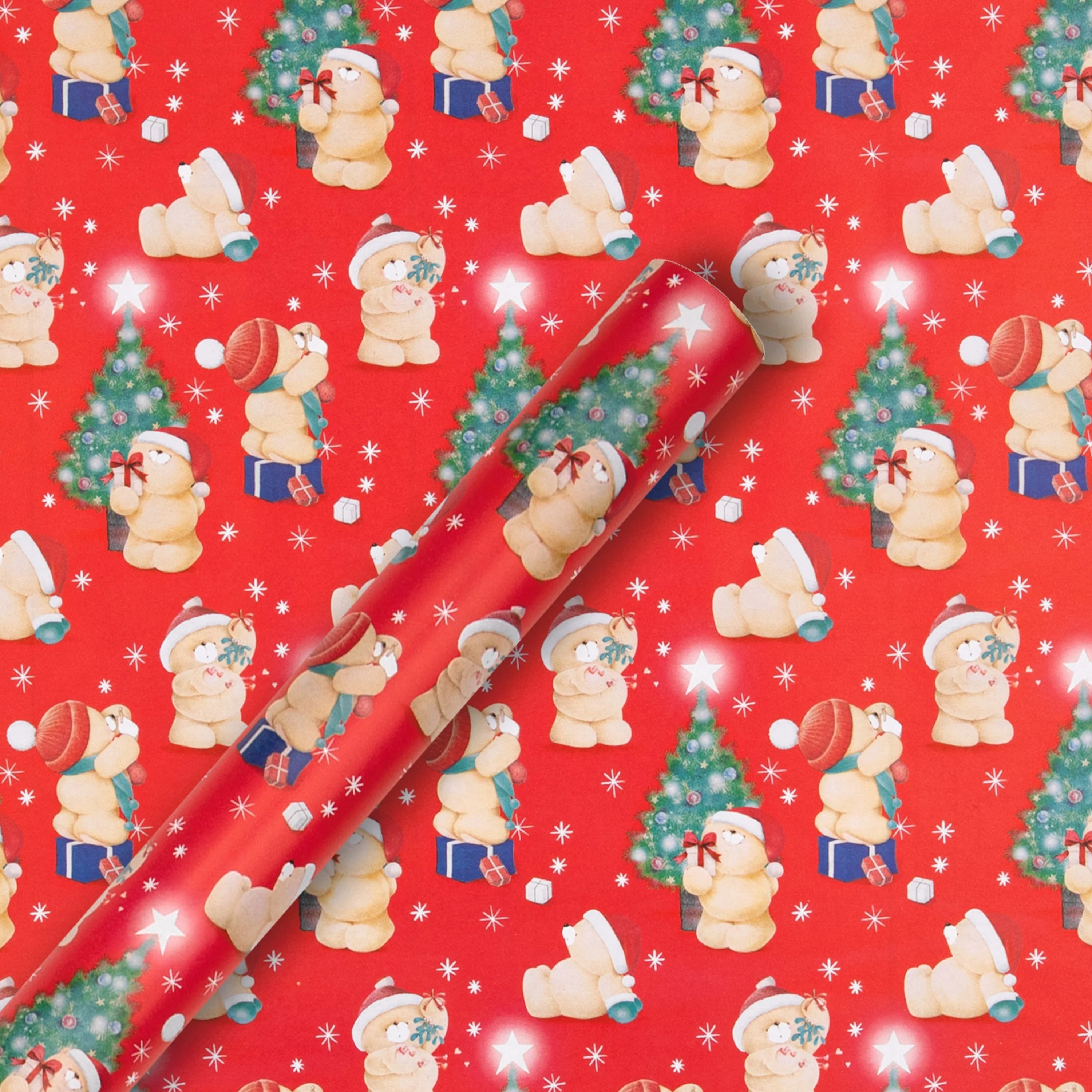 12M Christmas Wrapping Paper - 3 x 4M Rolls in 1 Cute Forever Friends Design - Image 6
