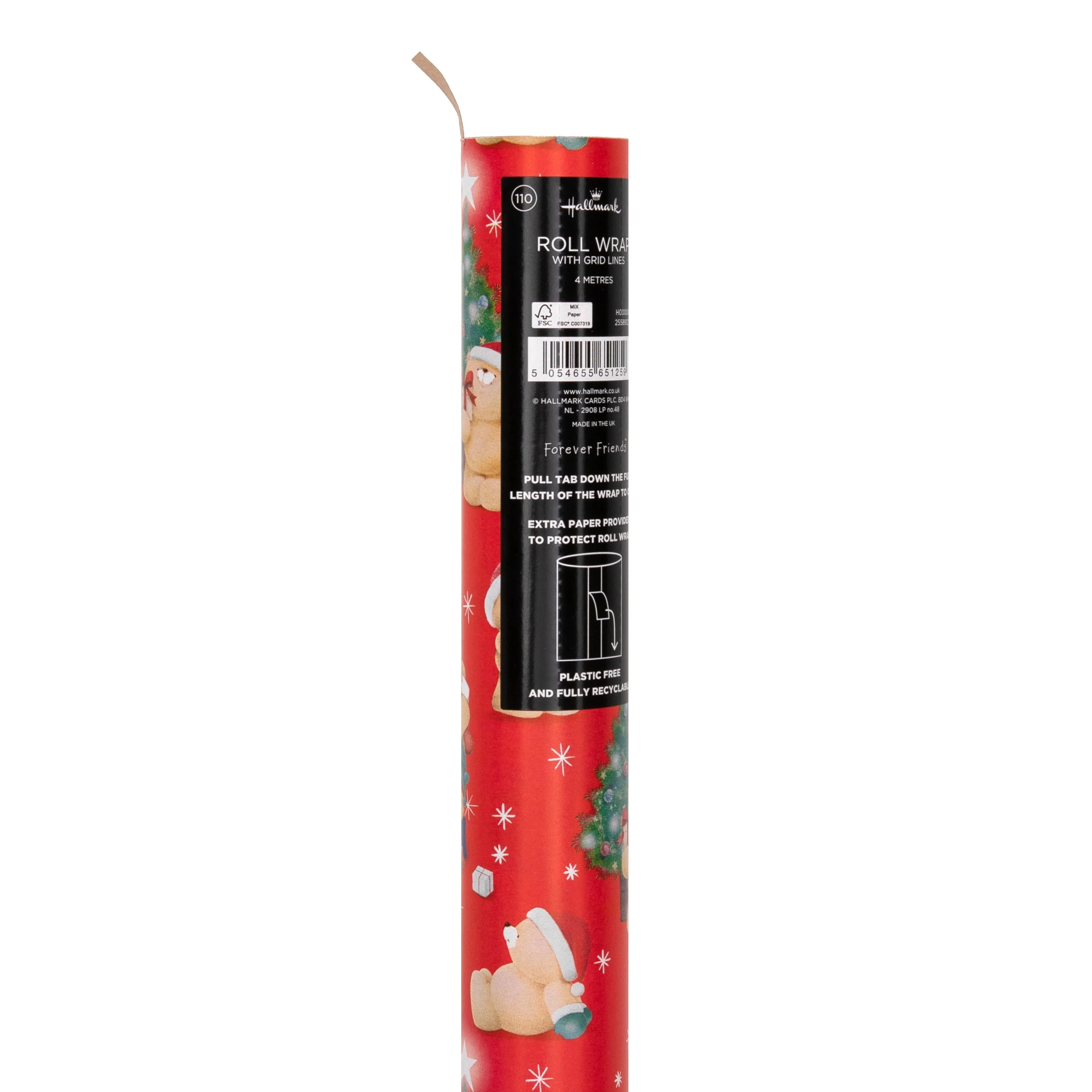 12M Christmas Wrapping Paper - 3 x 4M Rolls in 1 Cute Forever Friends Design - Image 7
