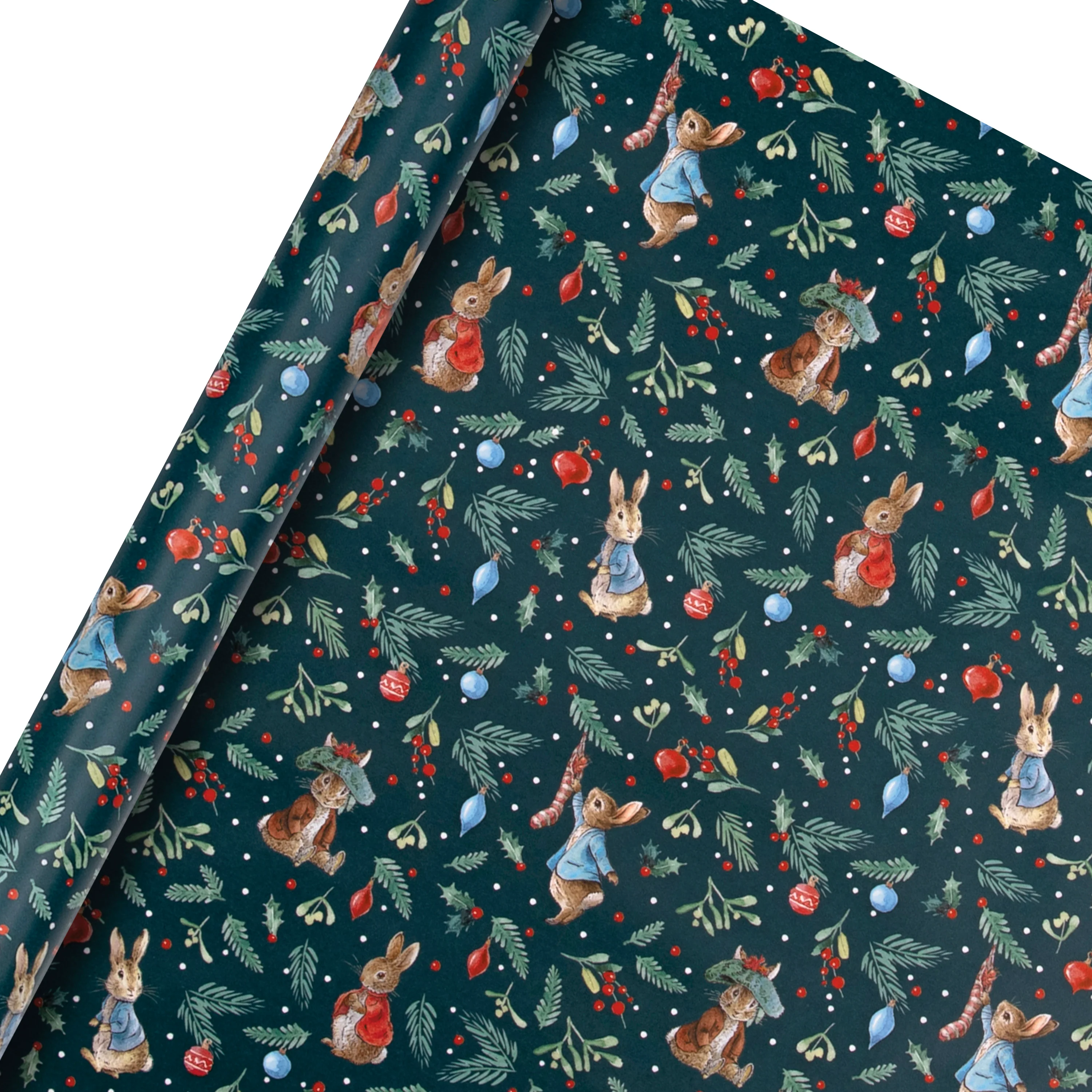 12M Christmas Wrapping Paper - 3 x 4M Rolls in 1 Peter Rabbit™ Design - Image 6
