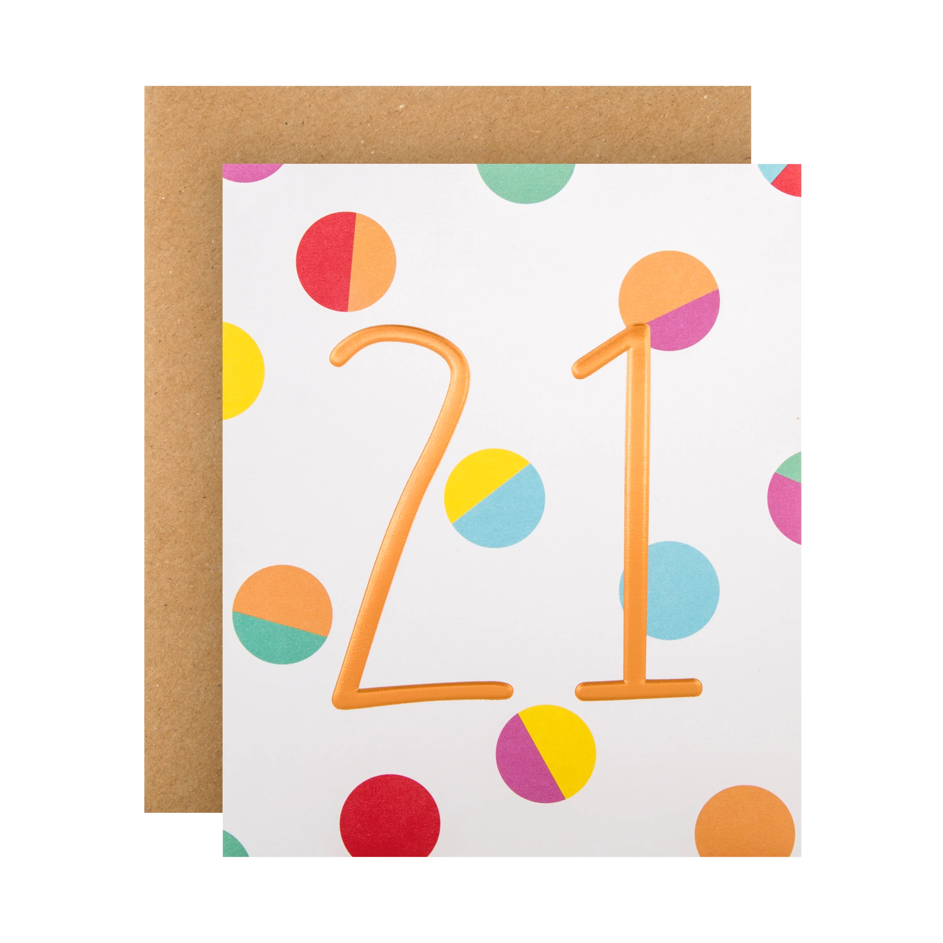 21st Birthday Card from The Hallmark Studio - Contemporary Embossed Design