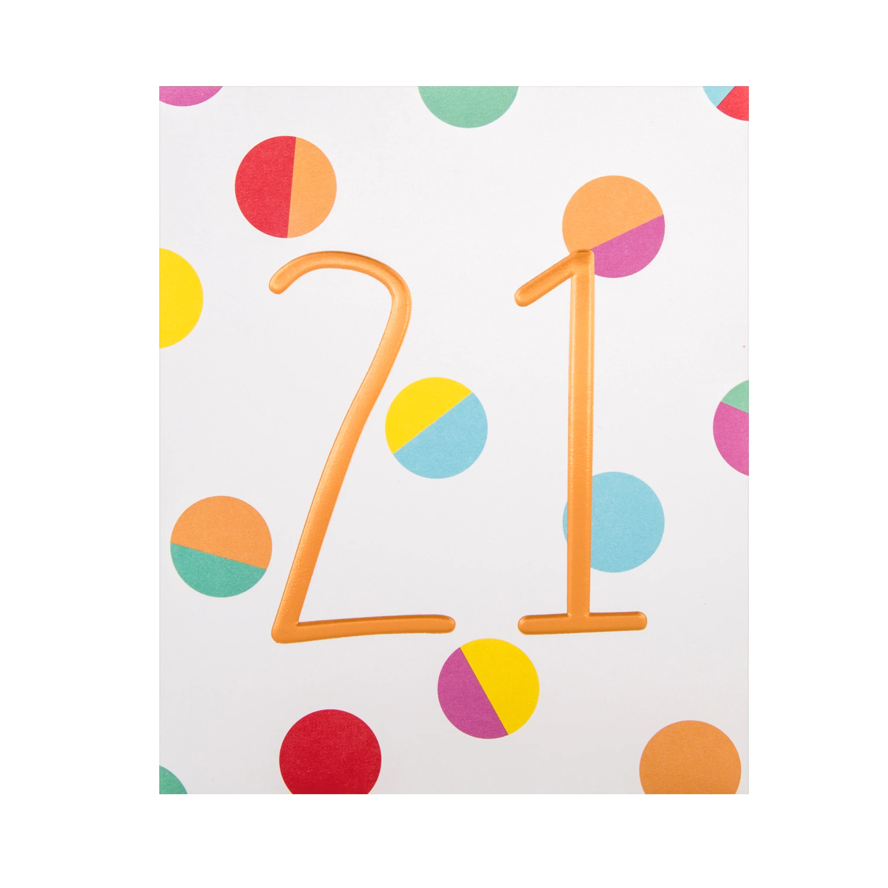 21st Birthday Card from The Hallmark Studio - Contemporary Embossed Design - Image 3