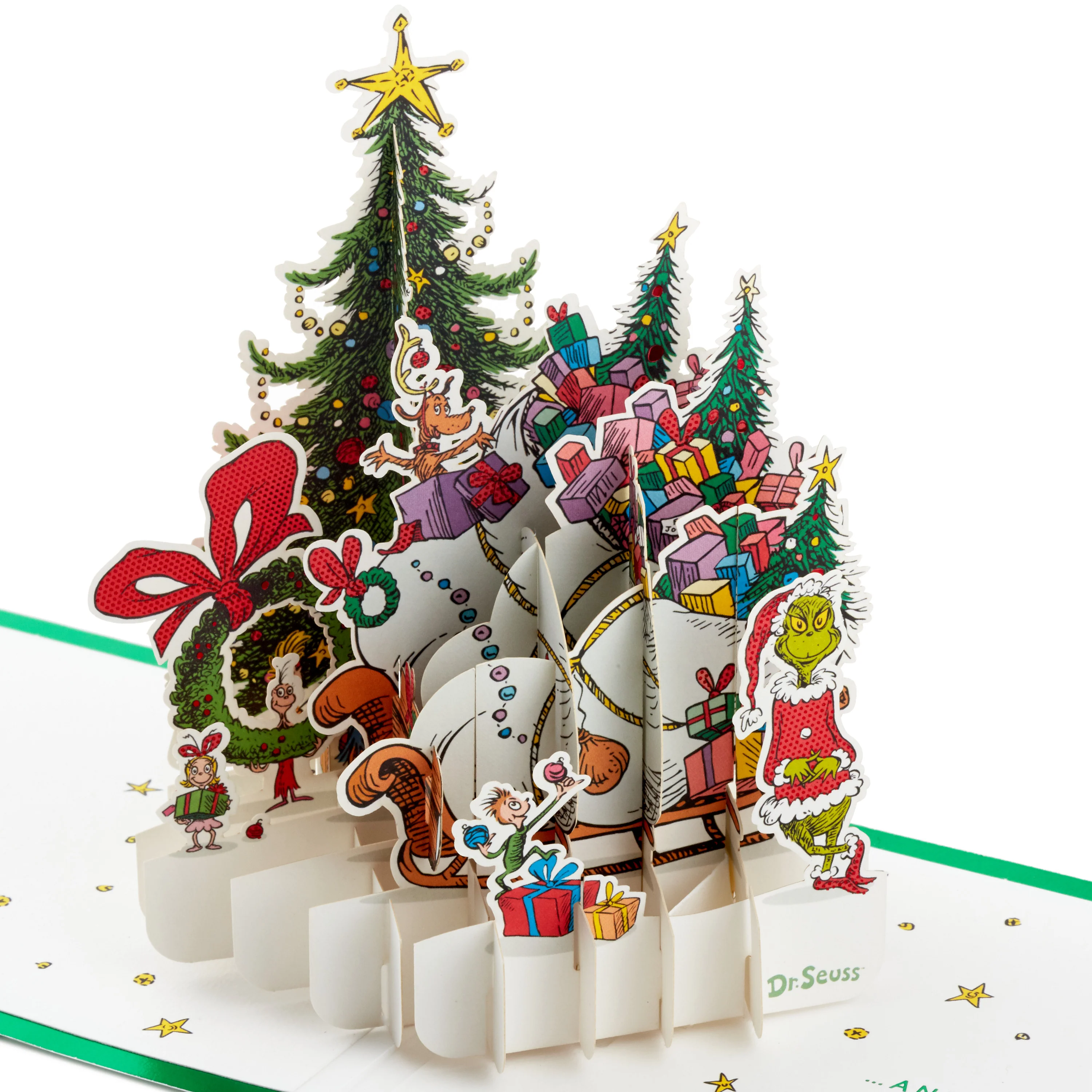 3D Pop-Up Christmas Card - Dr. Seuss How The Grinch Stole Christmas Design
