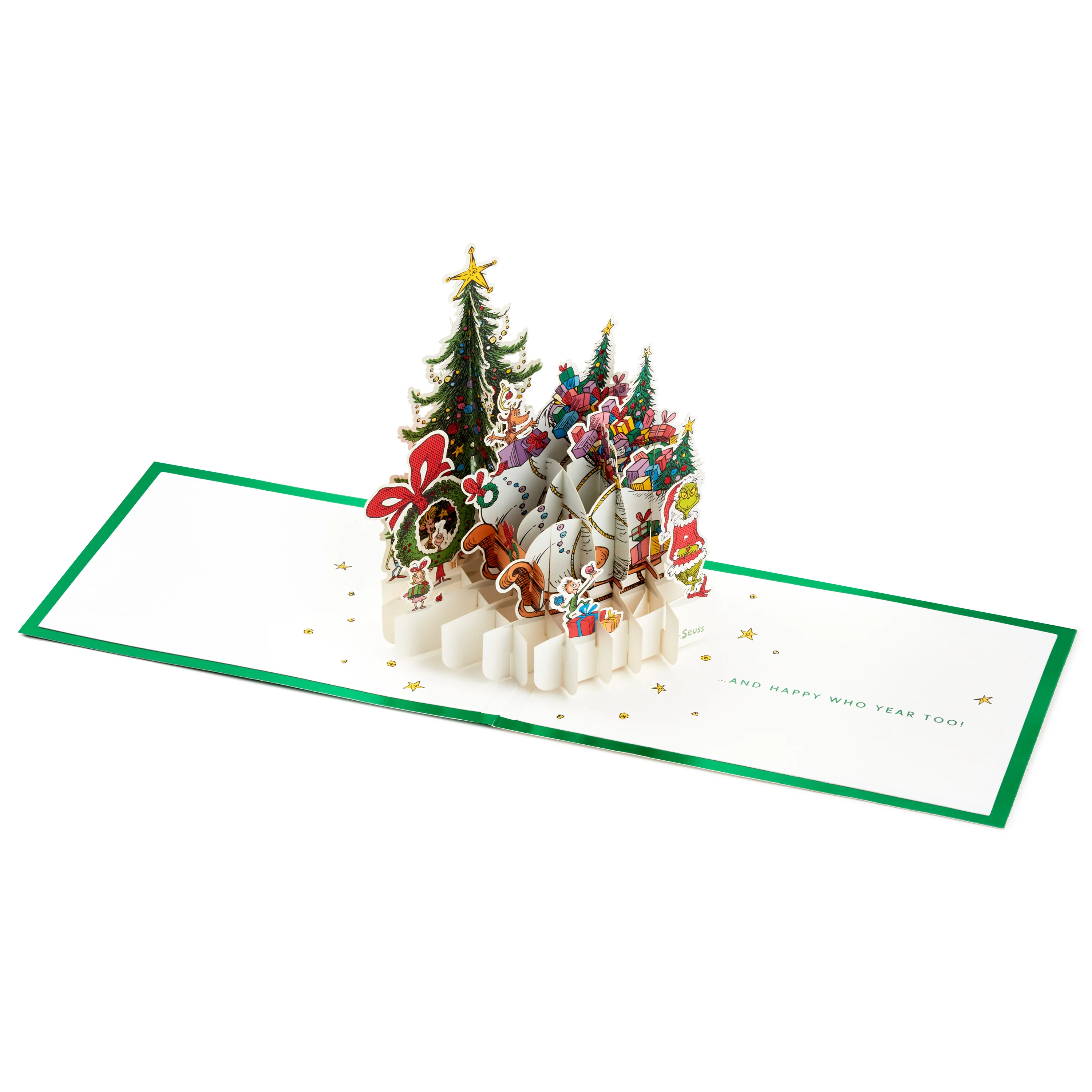3D Pop-Up Christmas Card - Dr. Seuss How The Grinch Stole Christmas Design - Image 2
