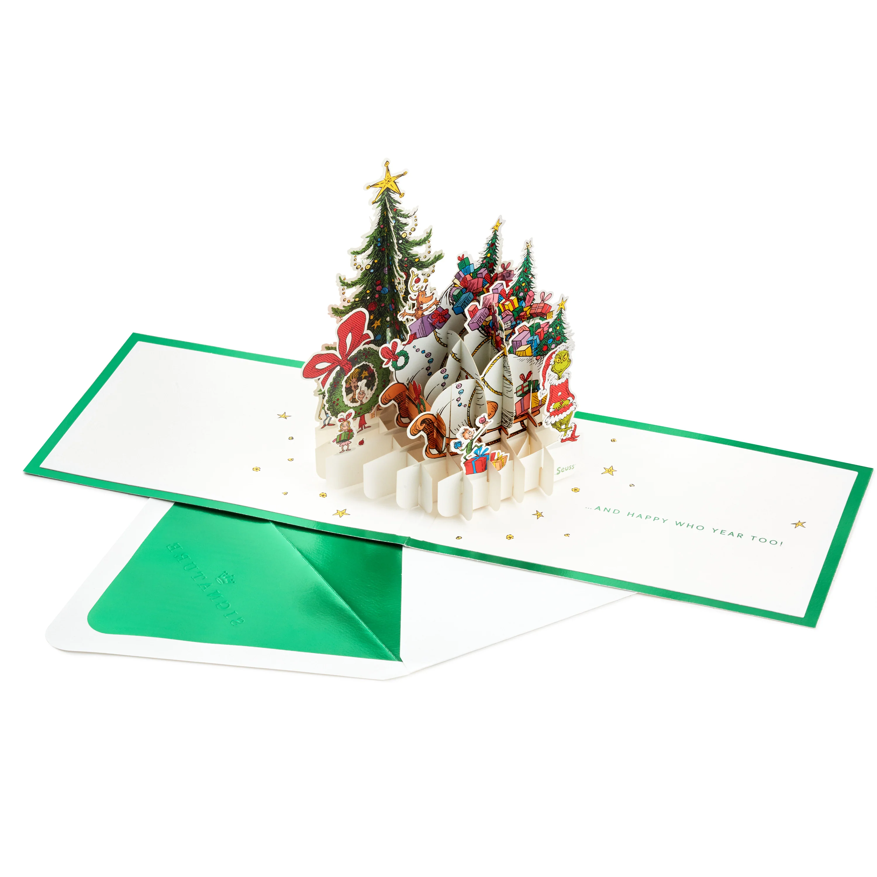 3D Pop-Up Christmas Card - Dr. Seuss How The Grinch Stole Christmas Design - Image 7