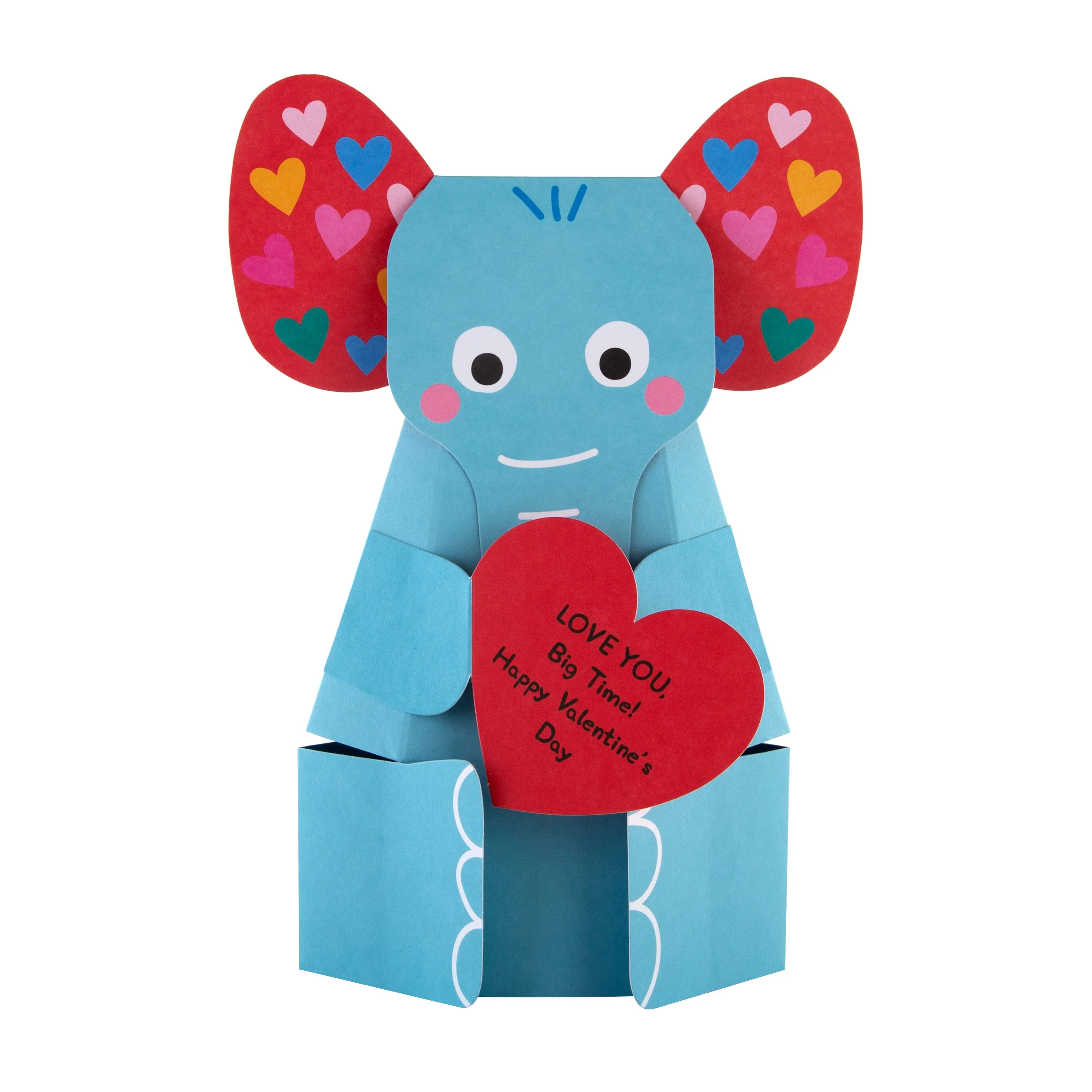 3D Valentine's Day Card for the One I Love - Cute Elephant Design
