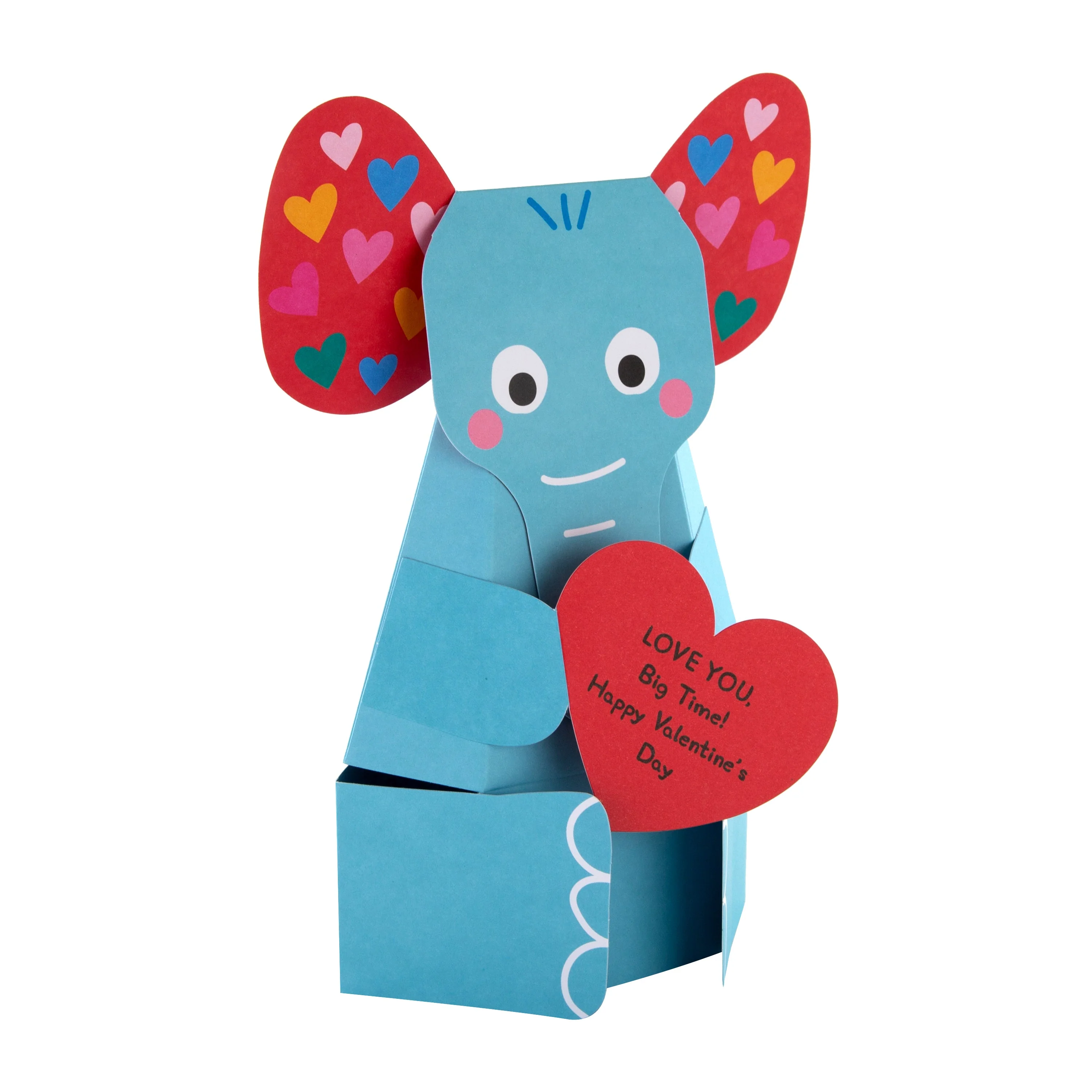 3D Valentine's Day Card for the One I Love - Cute Elephant Design - Image 2