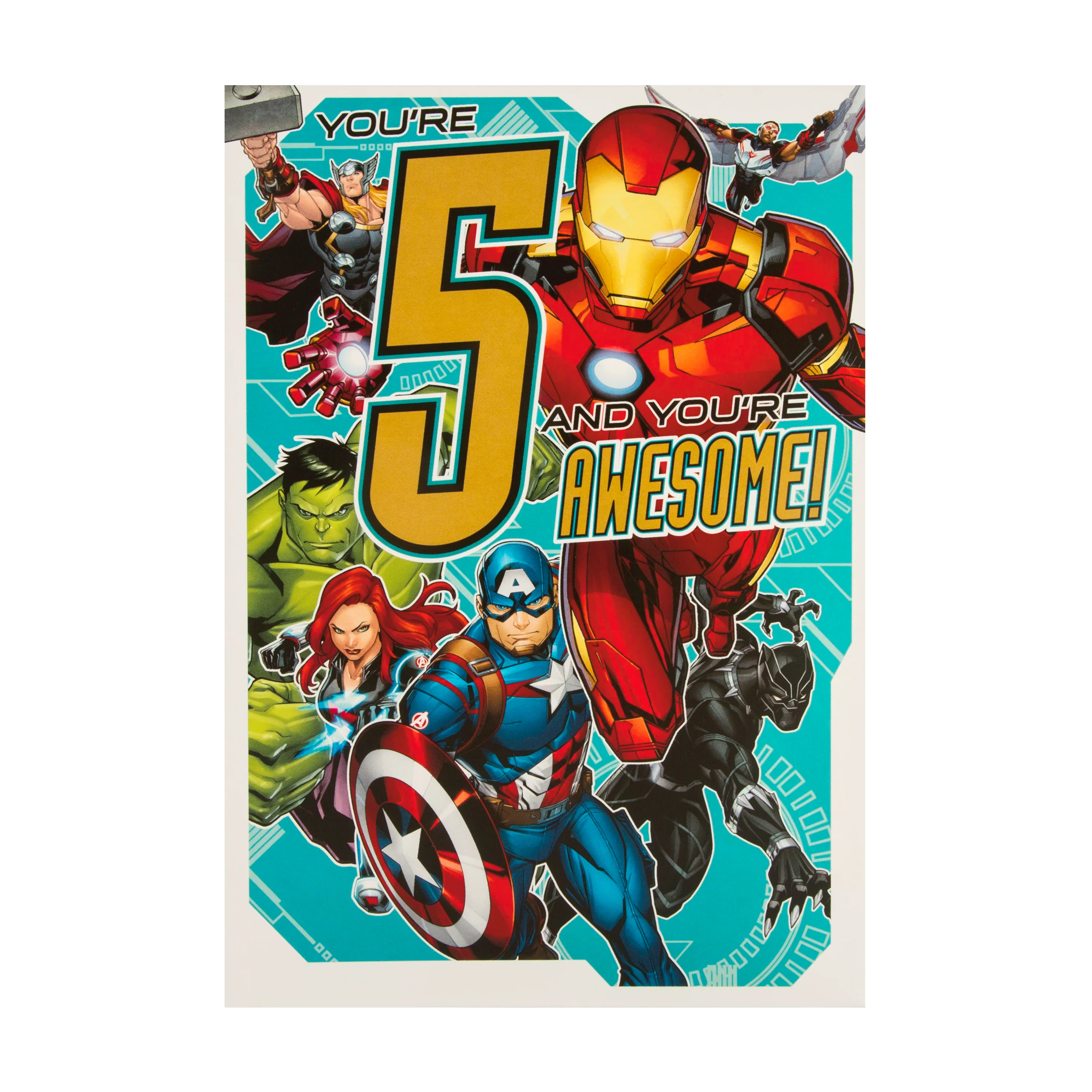 5th Birthday Card - Marvel Avengers Design - Image 3
