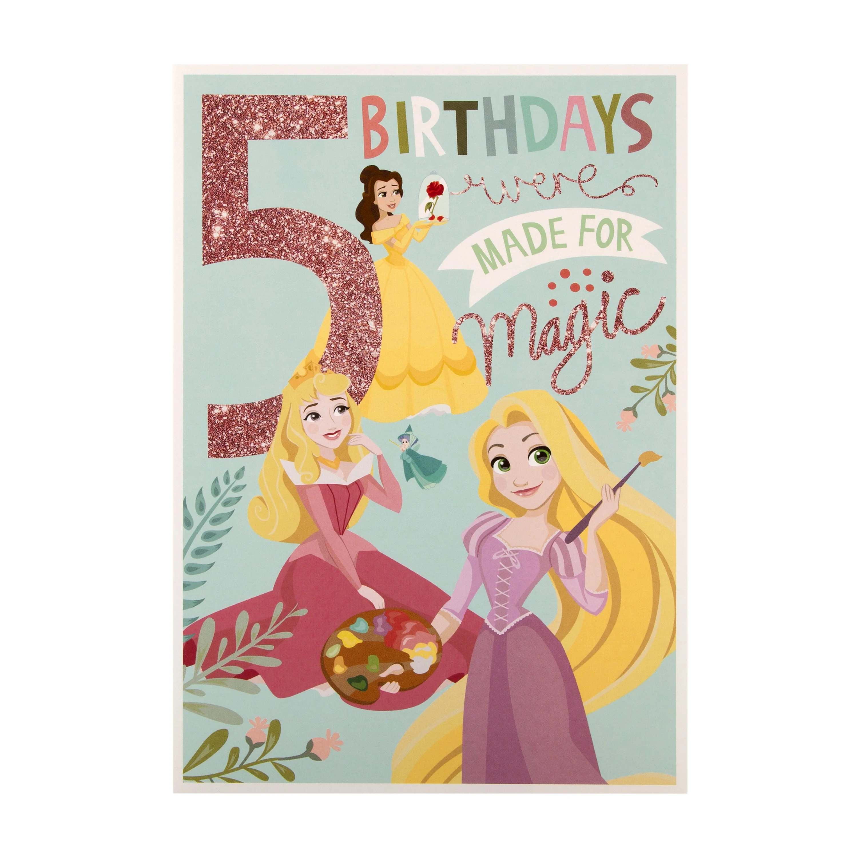 5th Birthday Card - Magical Disney Princesses Design - Image 3