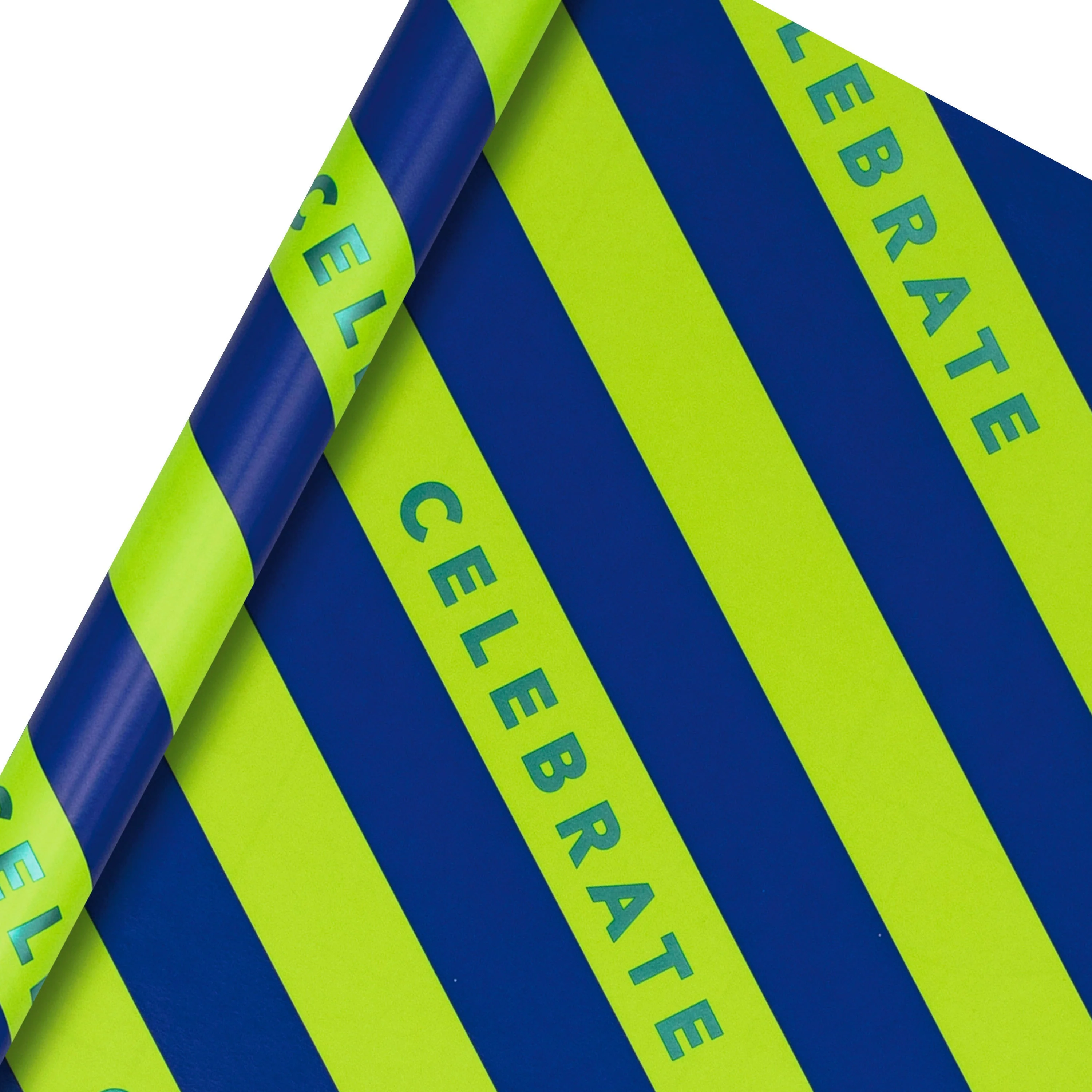6M Any Occasion Wrapping Paper - 3 x 2M Rolls in 1 Blue & Green 'Celebrate' Design - Image 5