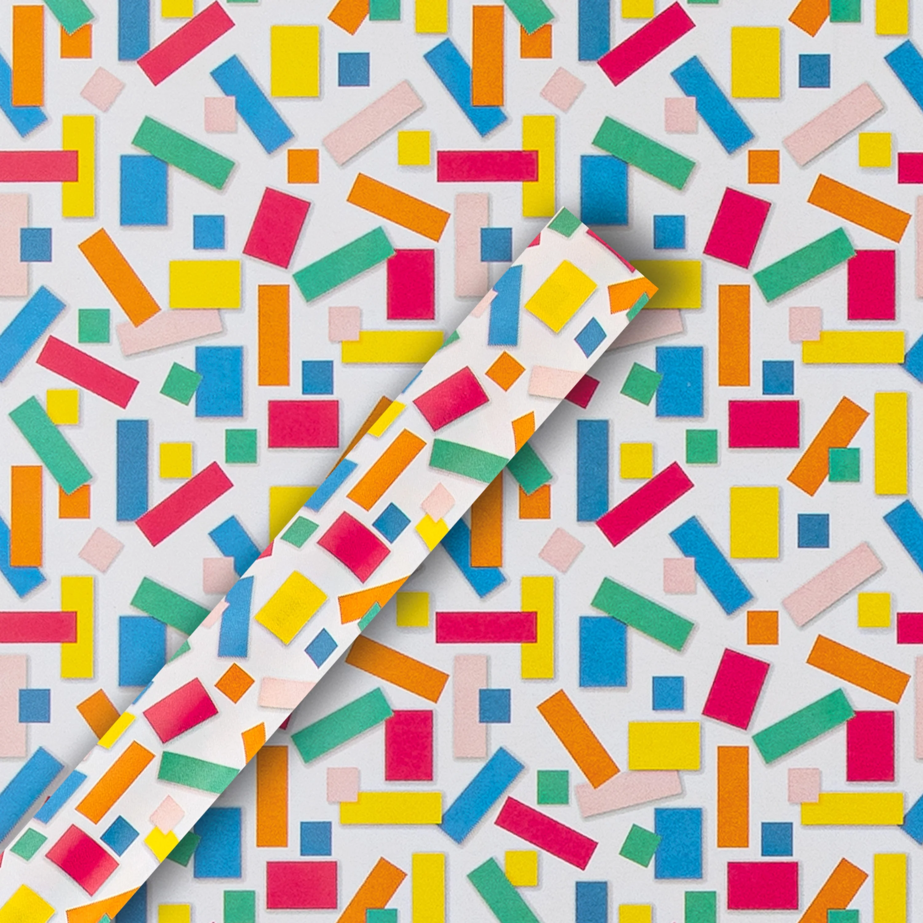 6M Any Occasion Wrapping Paper - 3 x 2M Rolls in 1 Confetti Design - Image 4