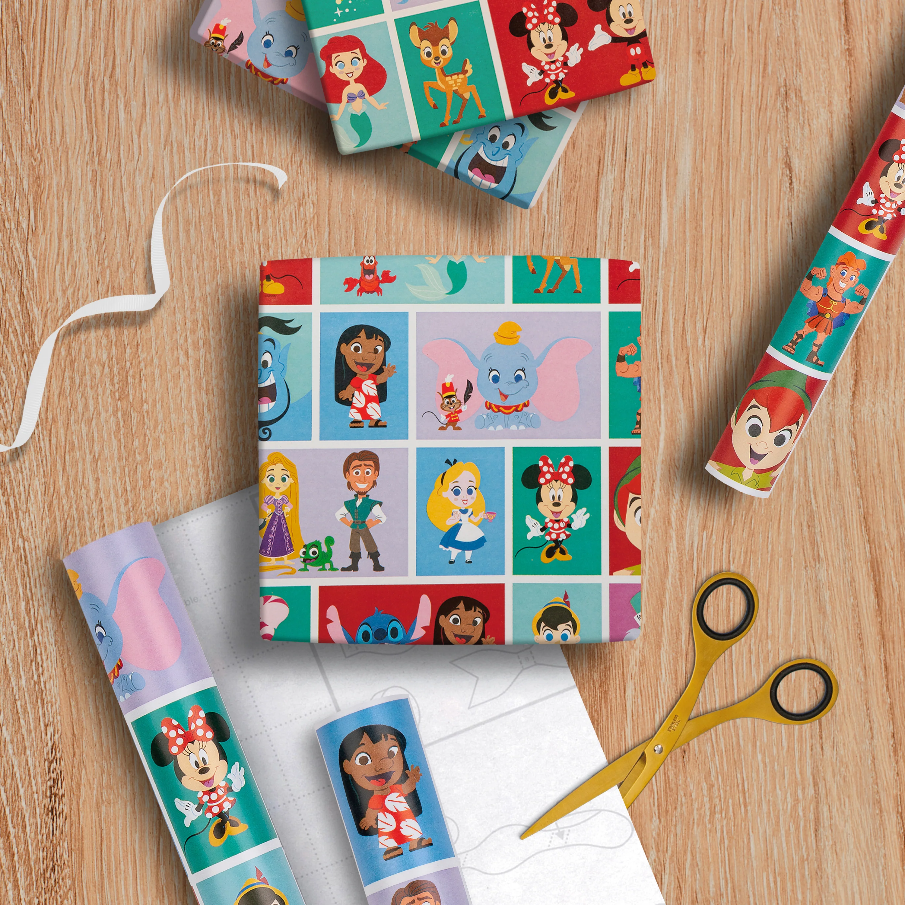 6M Wrapping Paper - 3 x 2M Rolls in 1 Disney Characters Design - Image 3