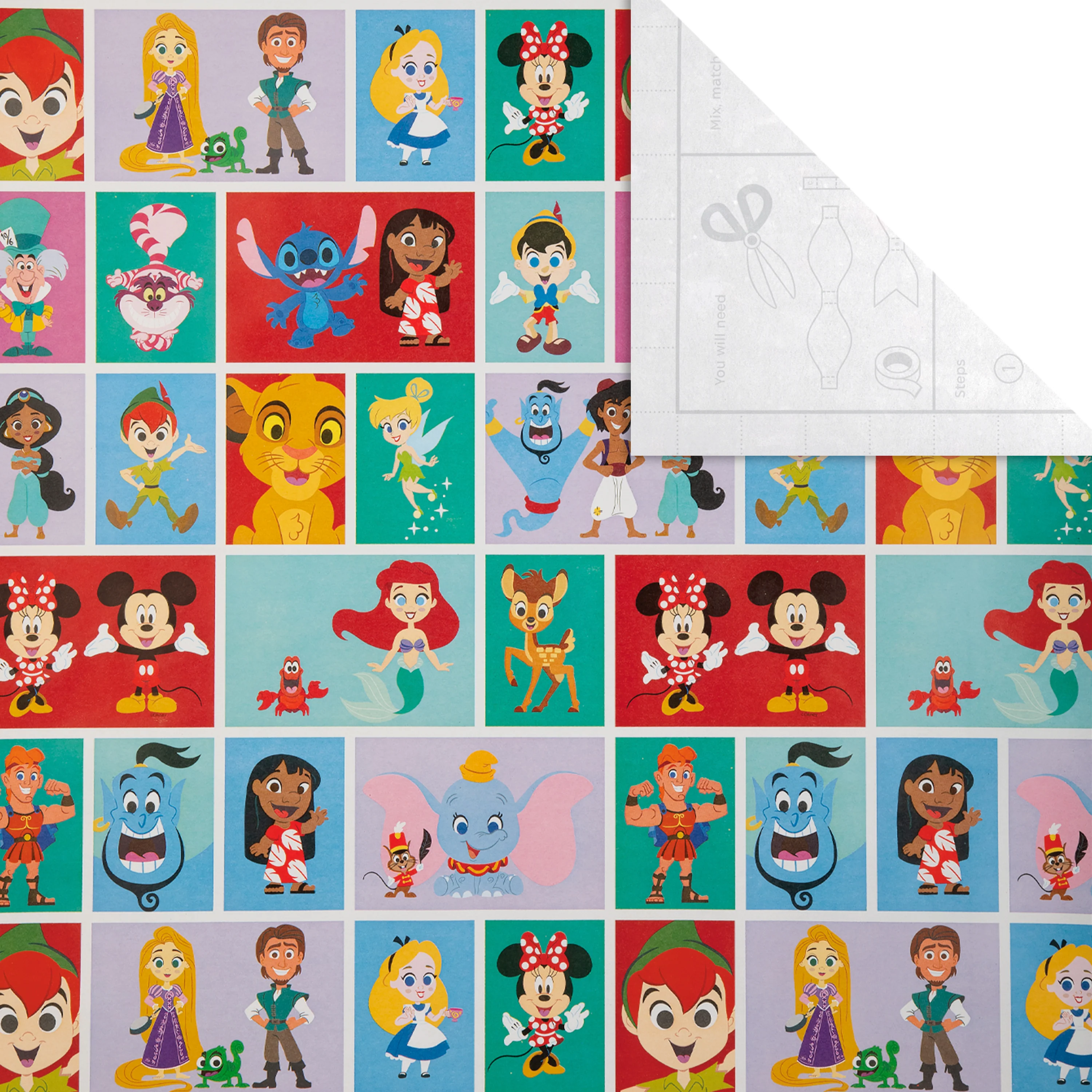 6M Wrapping Paper - 3 x 2M Rolls in 1 Disney Characters Design - Image 5