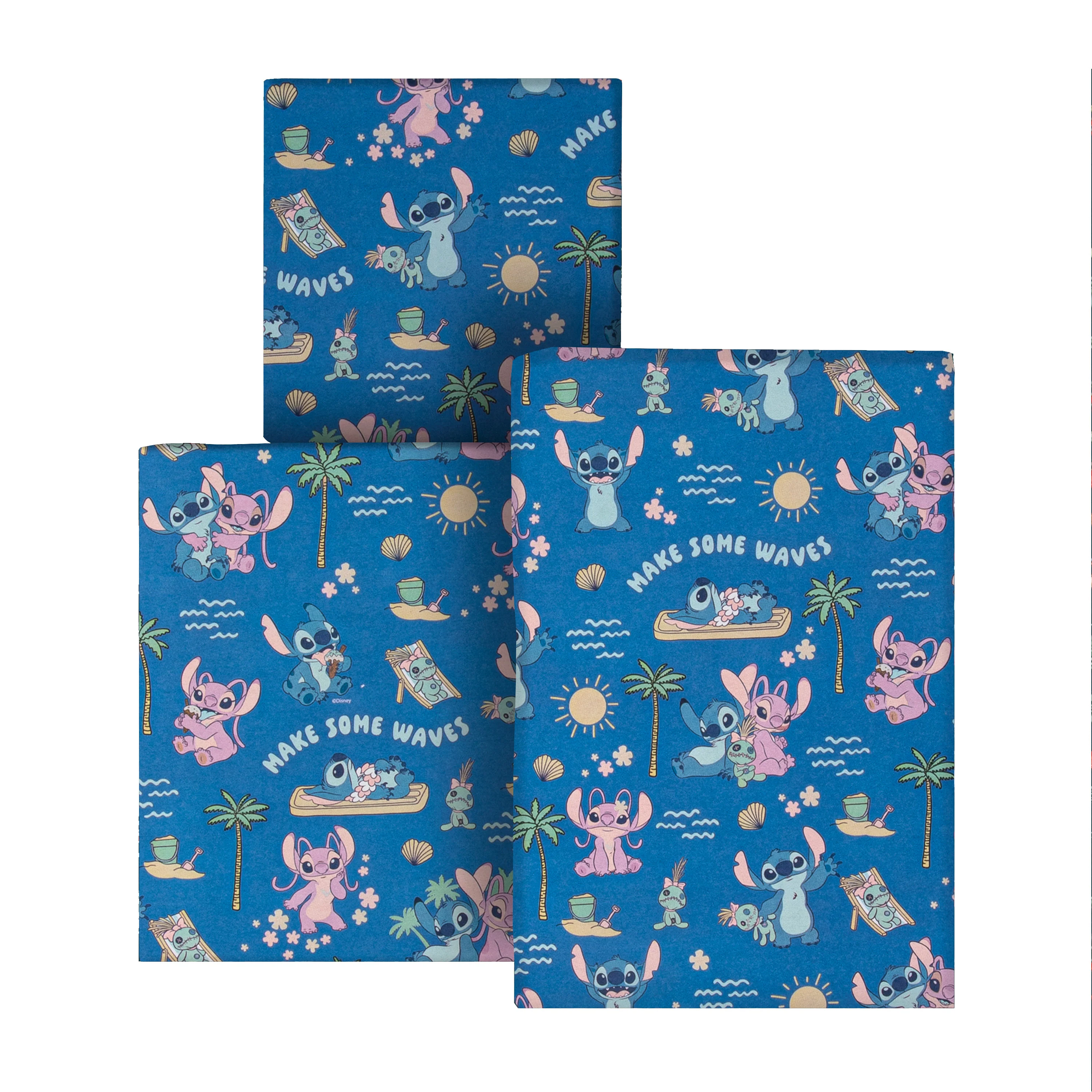 6M Wrapping Paper - 3 x 2M Rolls in 1 Disney Lilo & Stitch Design - Image 3