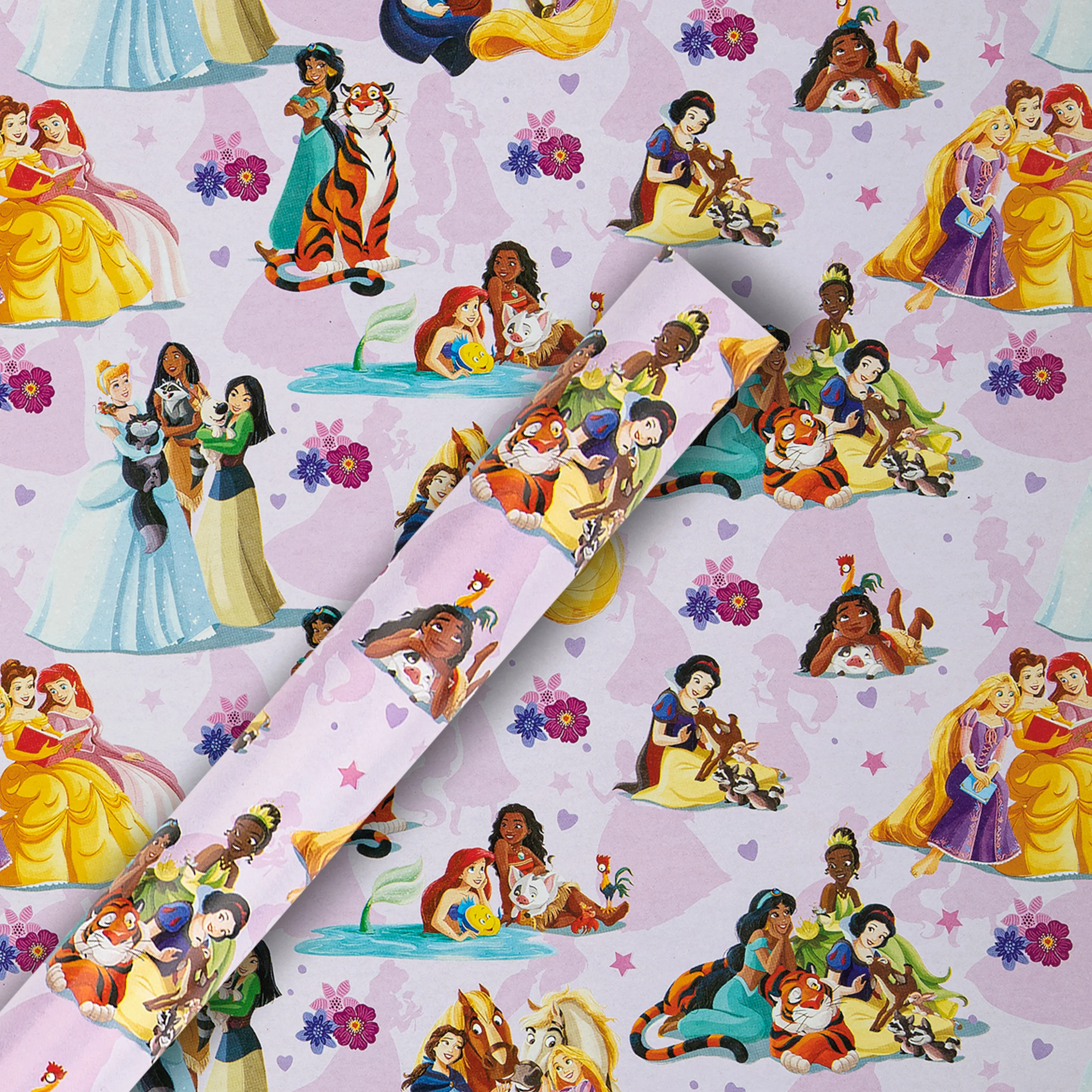 6M Wrapping Paper - 3 x 2M Rolls in 1 Disney Princesses & Pets Design - Image 6