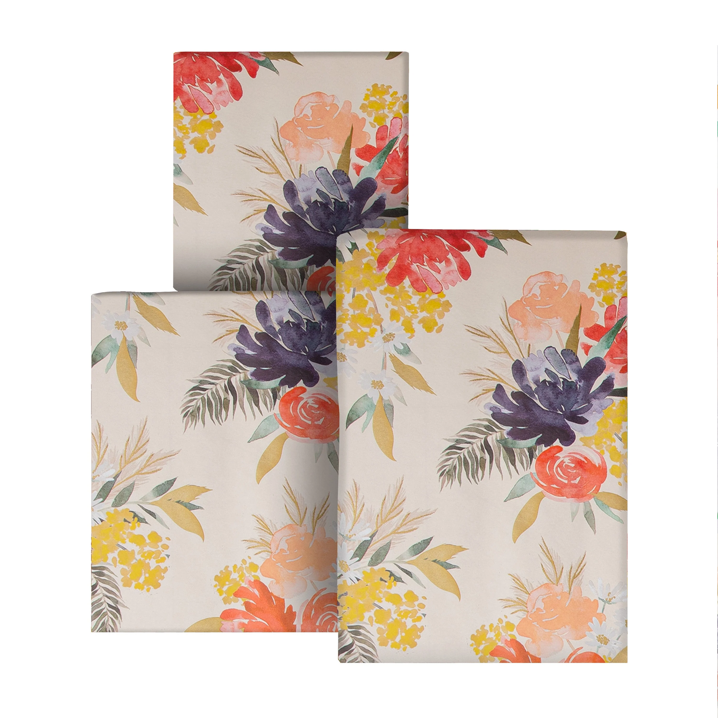 6M Any Occasion Wrapping Paper - 3 x 2M Rolls in 1 Floral Design - Image 2