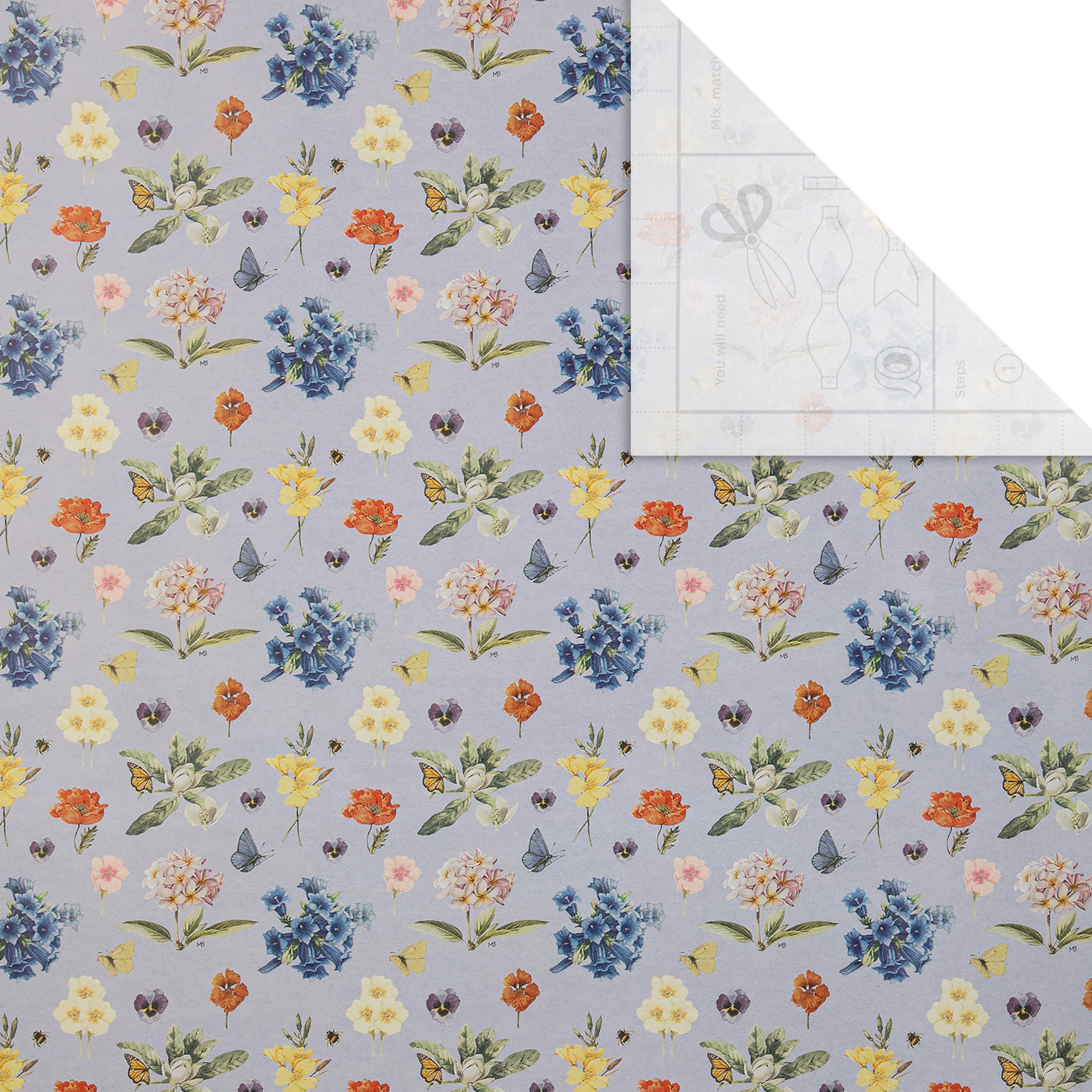 6M Any Occasion Wrapping Paper - 3 x 2M Rolls in 1 Marjolein Bastin Florals Design - Image 5