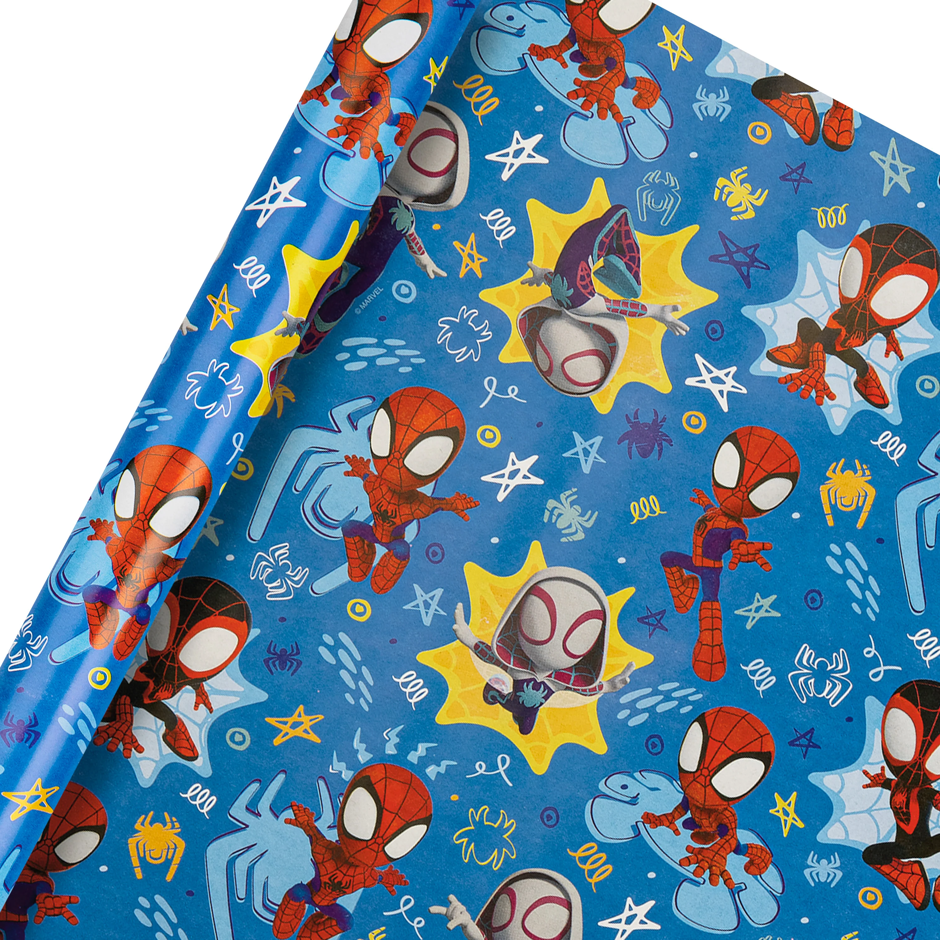 6M Wrapping Paper - 3 x 2M Rolls in 1 MARVEL Spidey & Friends Design - Image 3