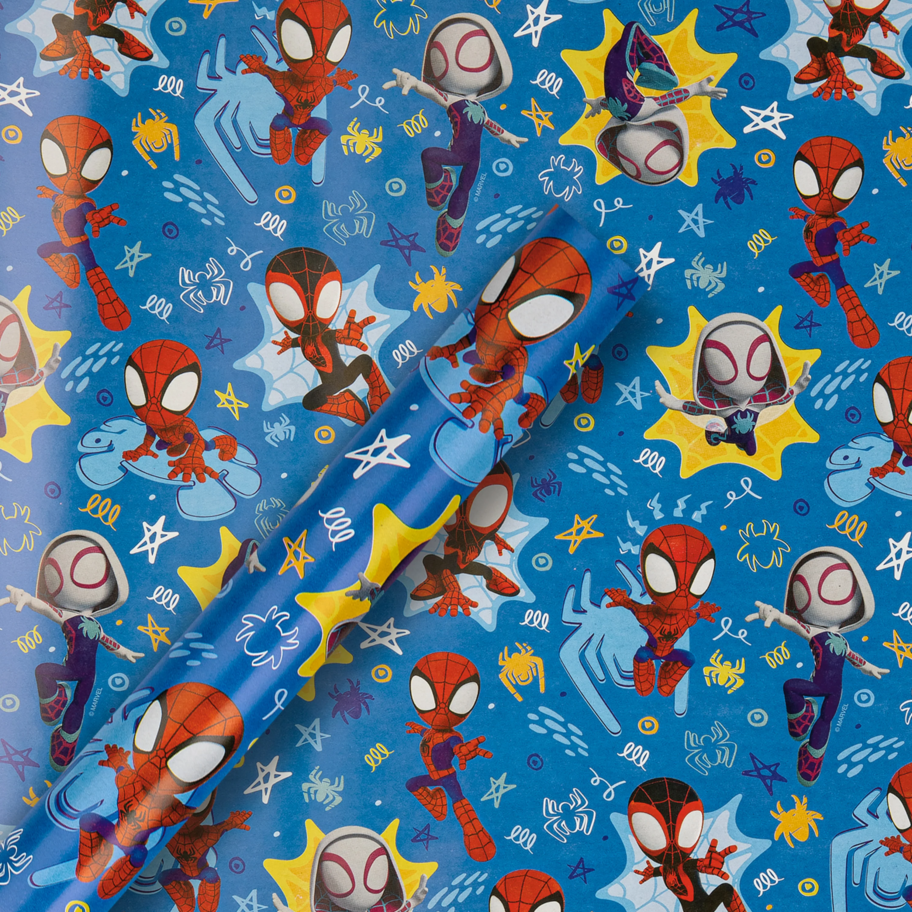 6M Wrapping Paper - 3 x 2M Rolls in 1 MARVEL Spidey & Friends Design - Image 6
