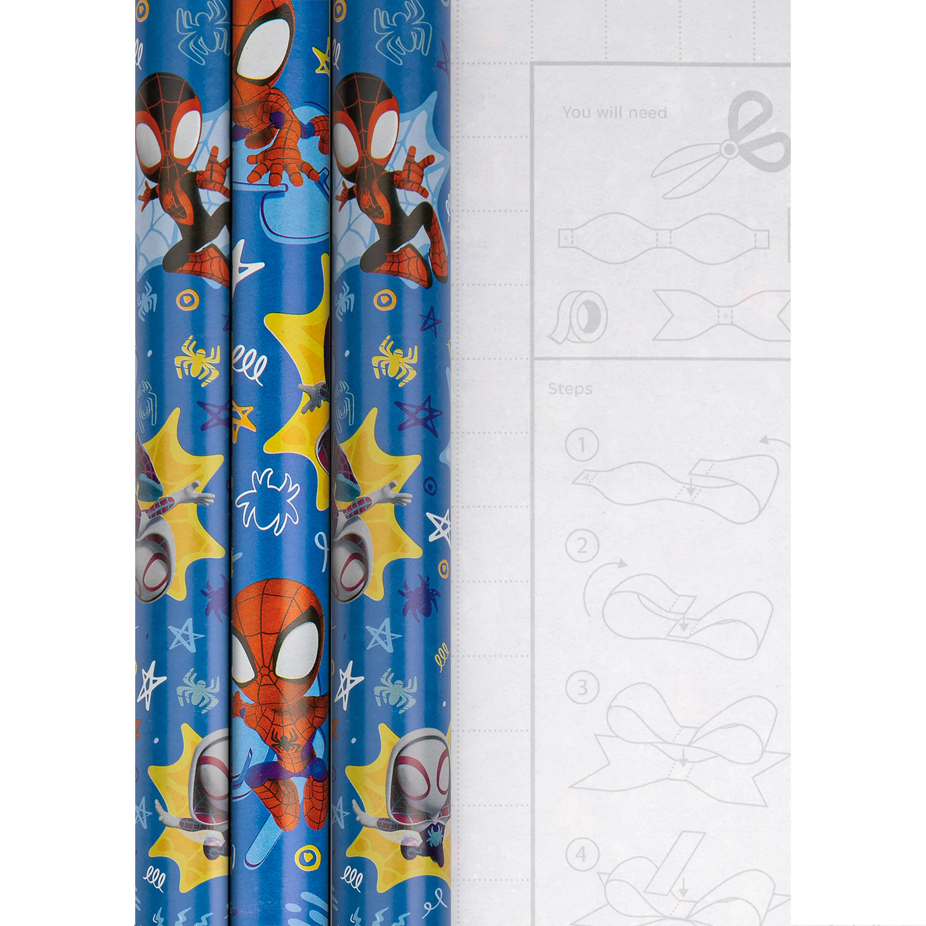 6M Wrapping Paper - 3 x 2M Rolls in 1 MARVEL Spidey & Friends Design - Image 7