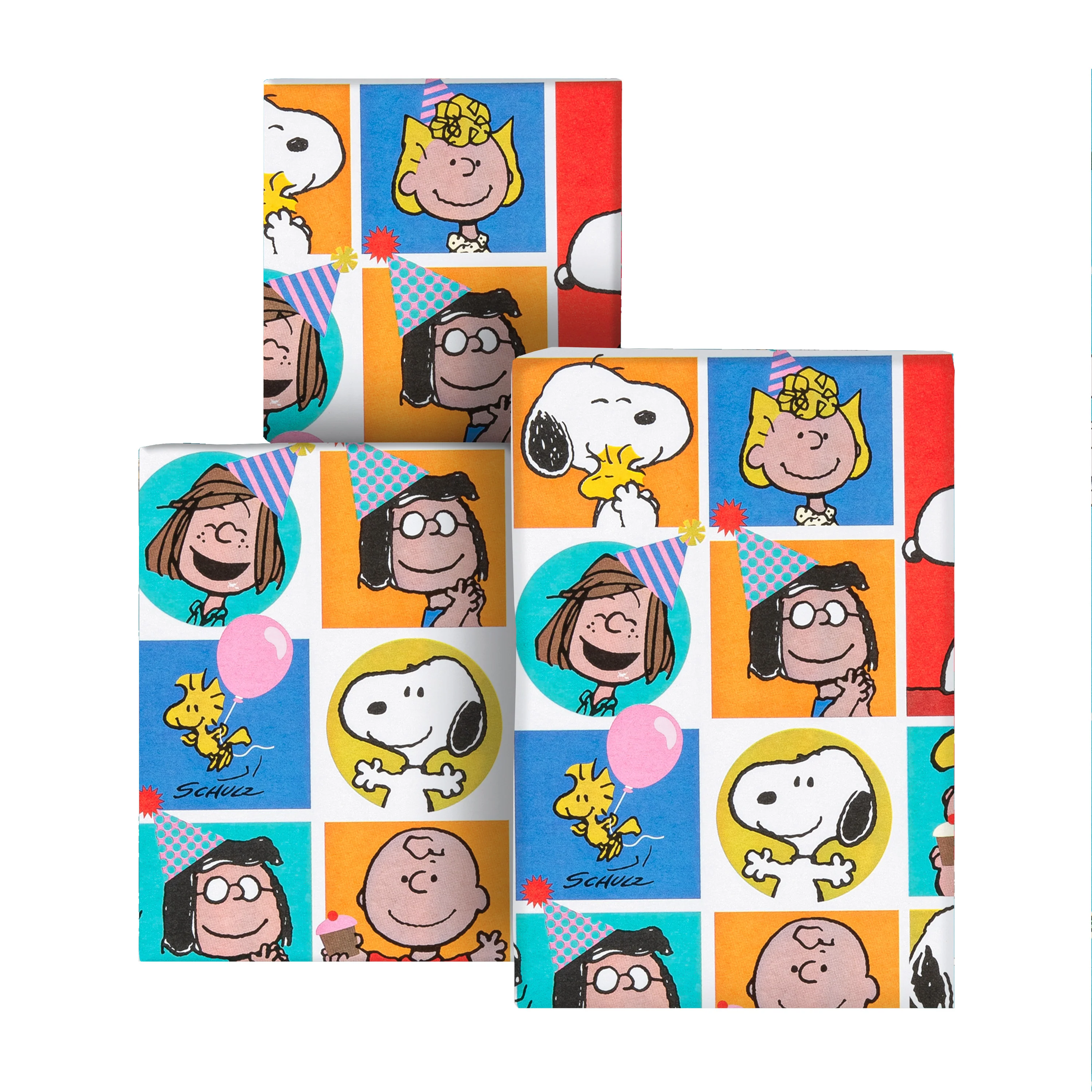 6M Wrapping Paper - 3 x 2M Rolls in 1 PEANUTS™ Comics SNOOPY & Gang Design - Image 3