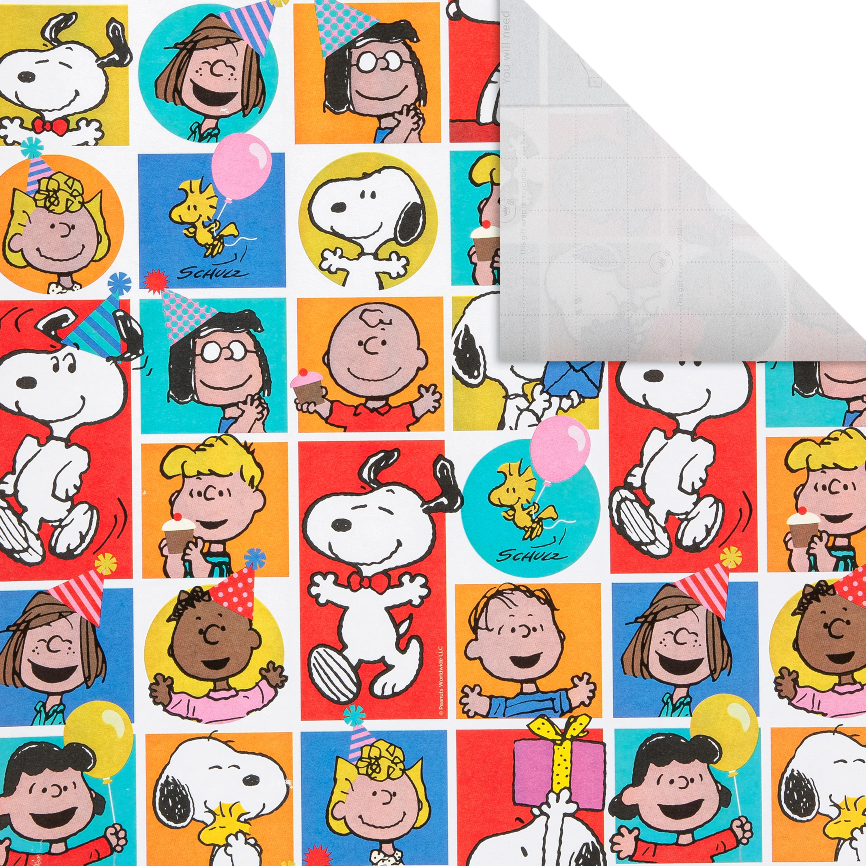 6M Wrapping Paper - 3 x 2M Rolls in 1 PEANUTS™ Comics SNOOPY & Gang Design - Image 6