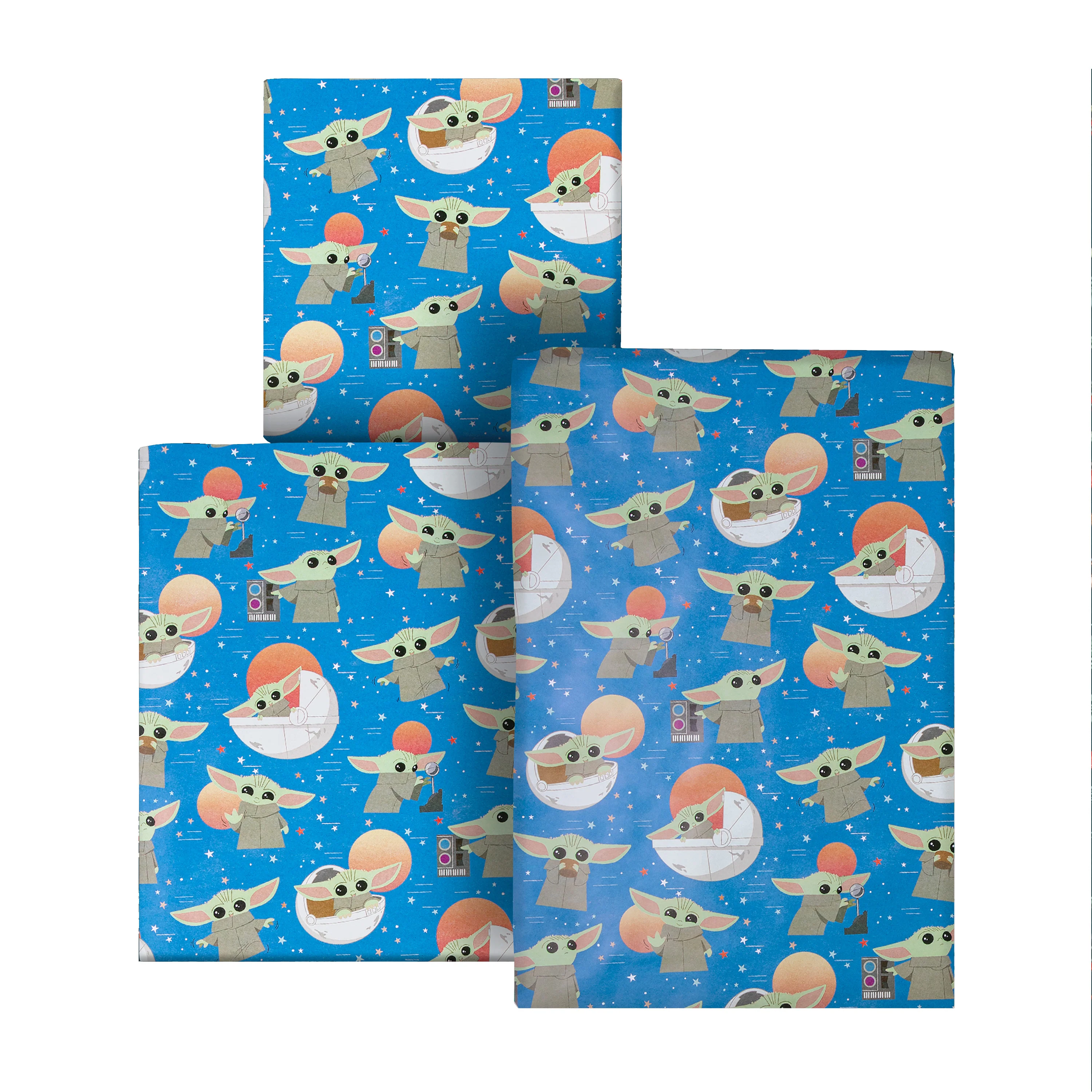 6M Any Occasion Wrapping Paper - 3 x 2M Rolls in 1 The Mandalorian™ Grogu™ Design - Image 2