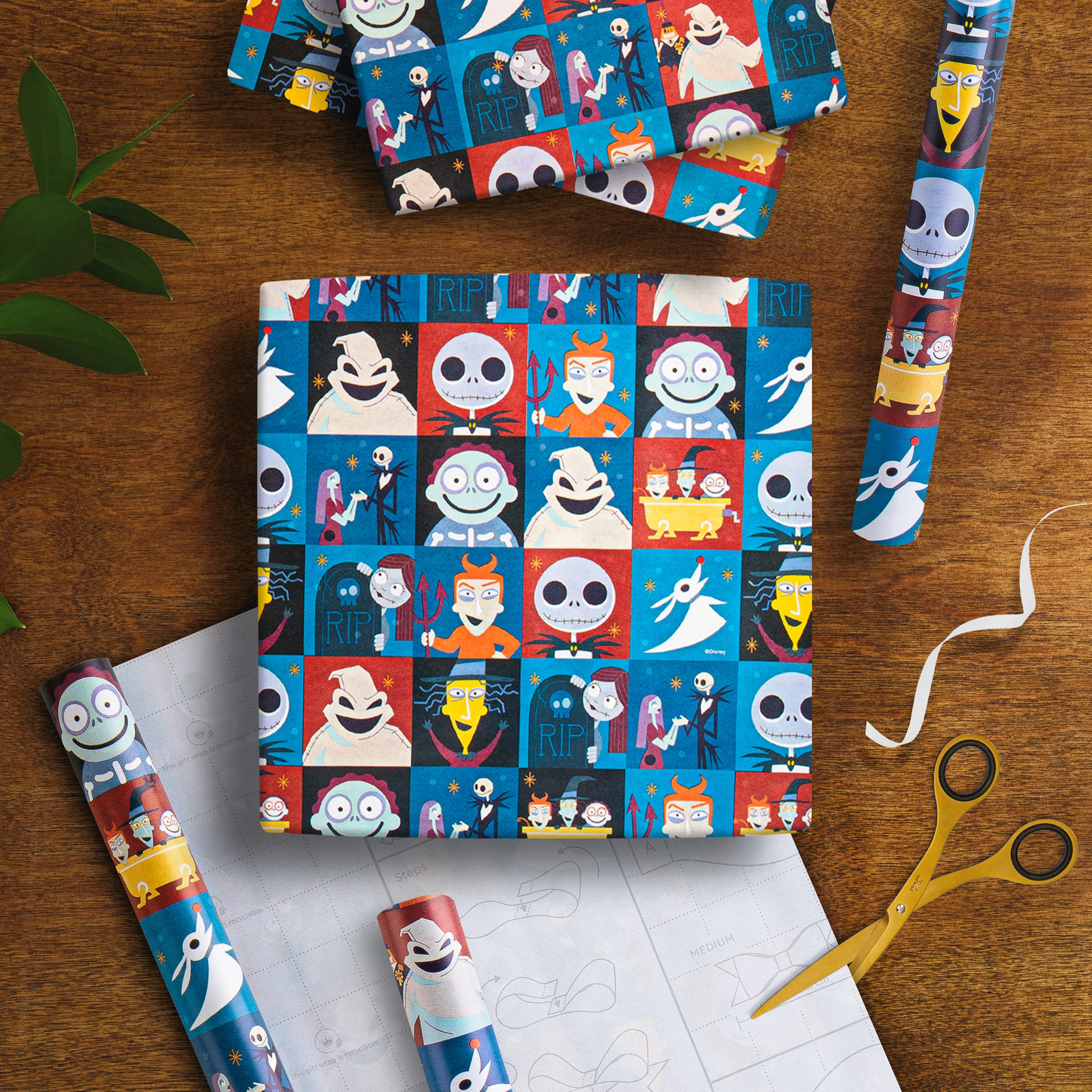6M Any Occasion Wrapping Paper - 3 x 2M Rolls in 1 The Nightmare Before Christmas Design - Image 2