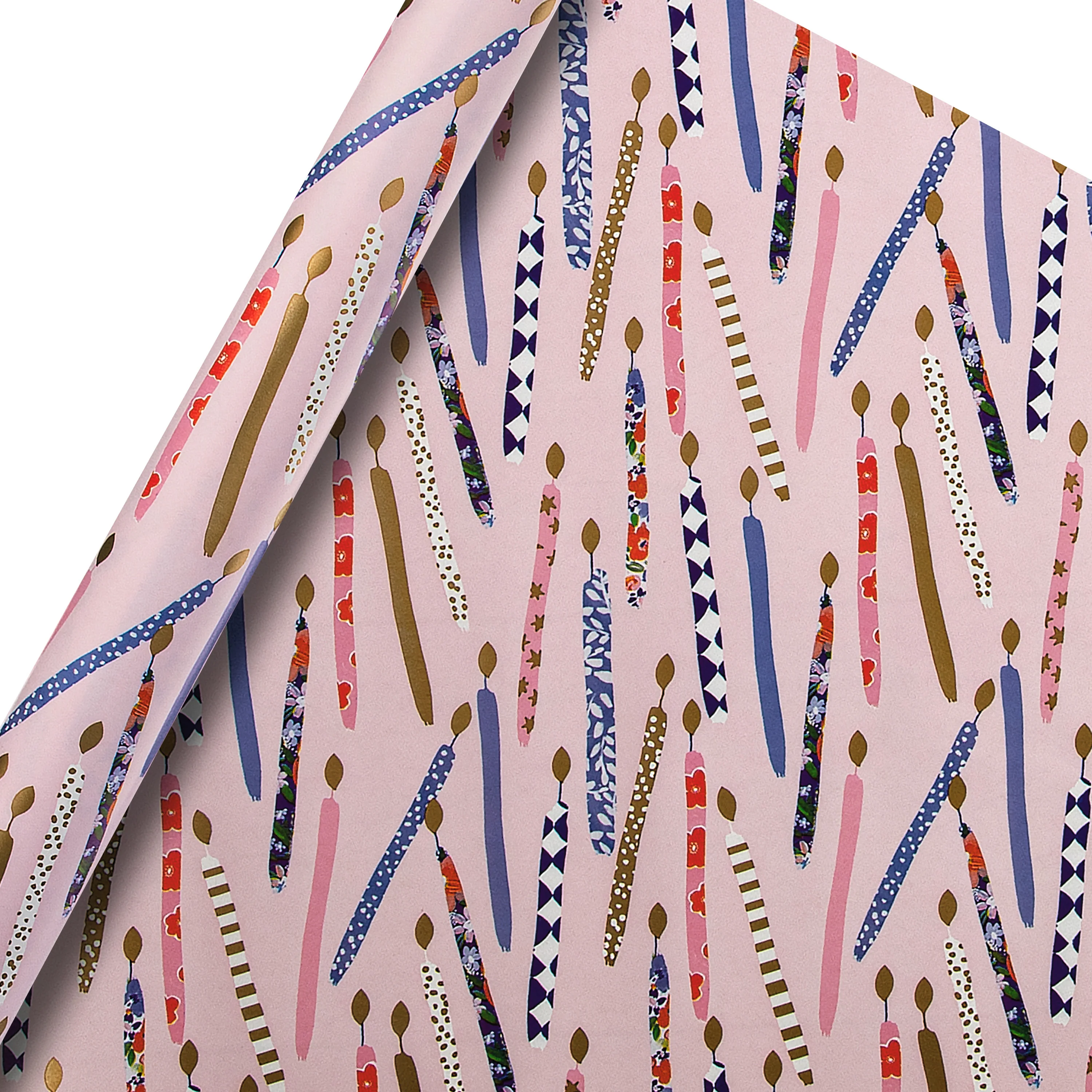 6M Birthday Wrapping Paper - 3 x 2M Rolls in 1 Birthday Candles Design - Image 4