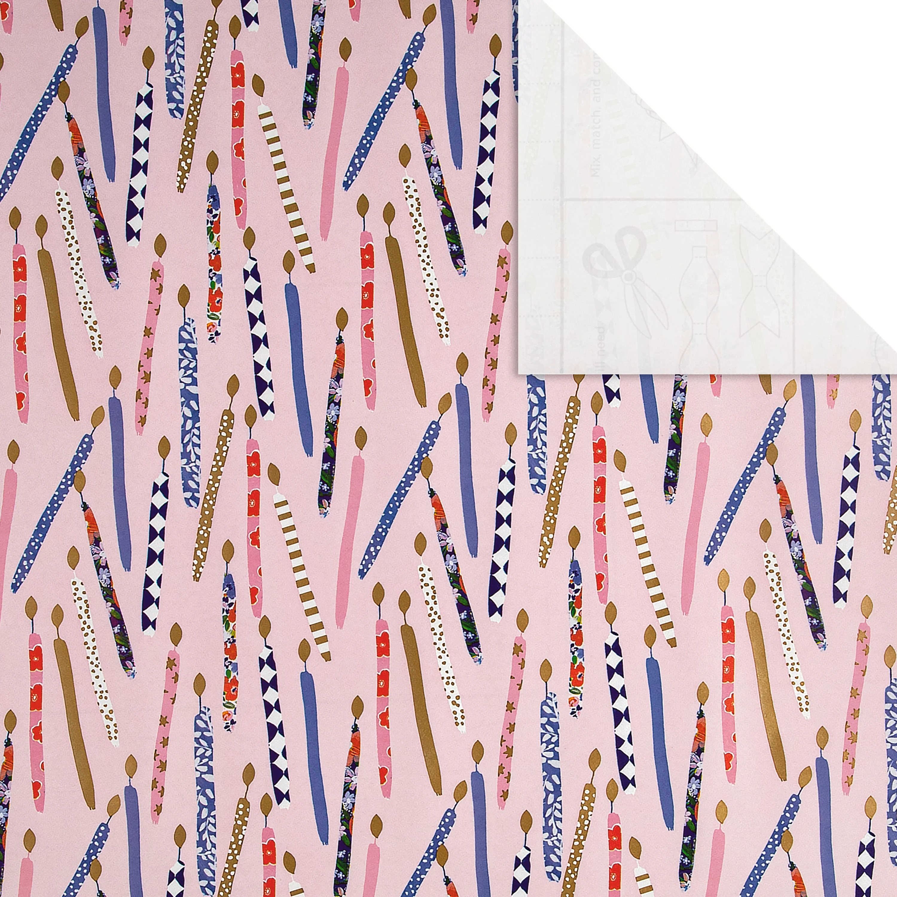 6M Birthday Wrapping Paper - 3 x 2M Rolls in 1 Birthday Candles Design - Image 5