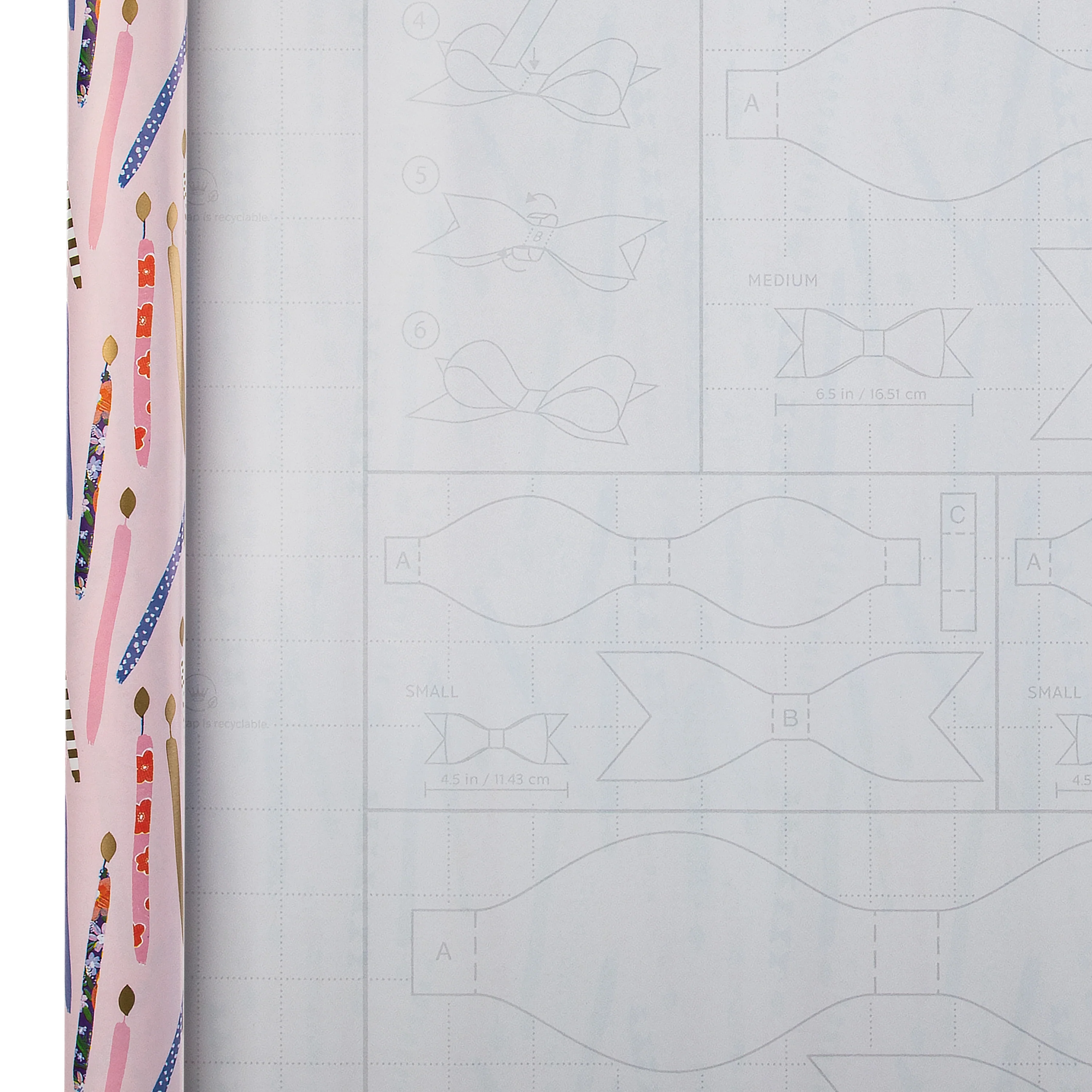 6M Birthday Wrapping Paper - 3 x 2M Rolls in 1 Birthday Candles Design - Image 7