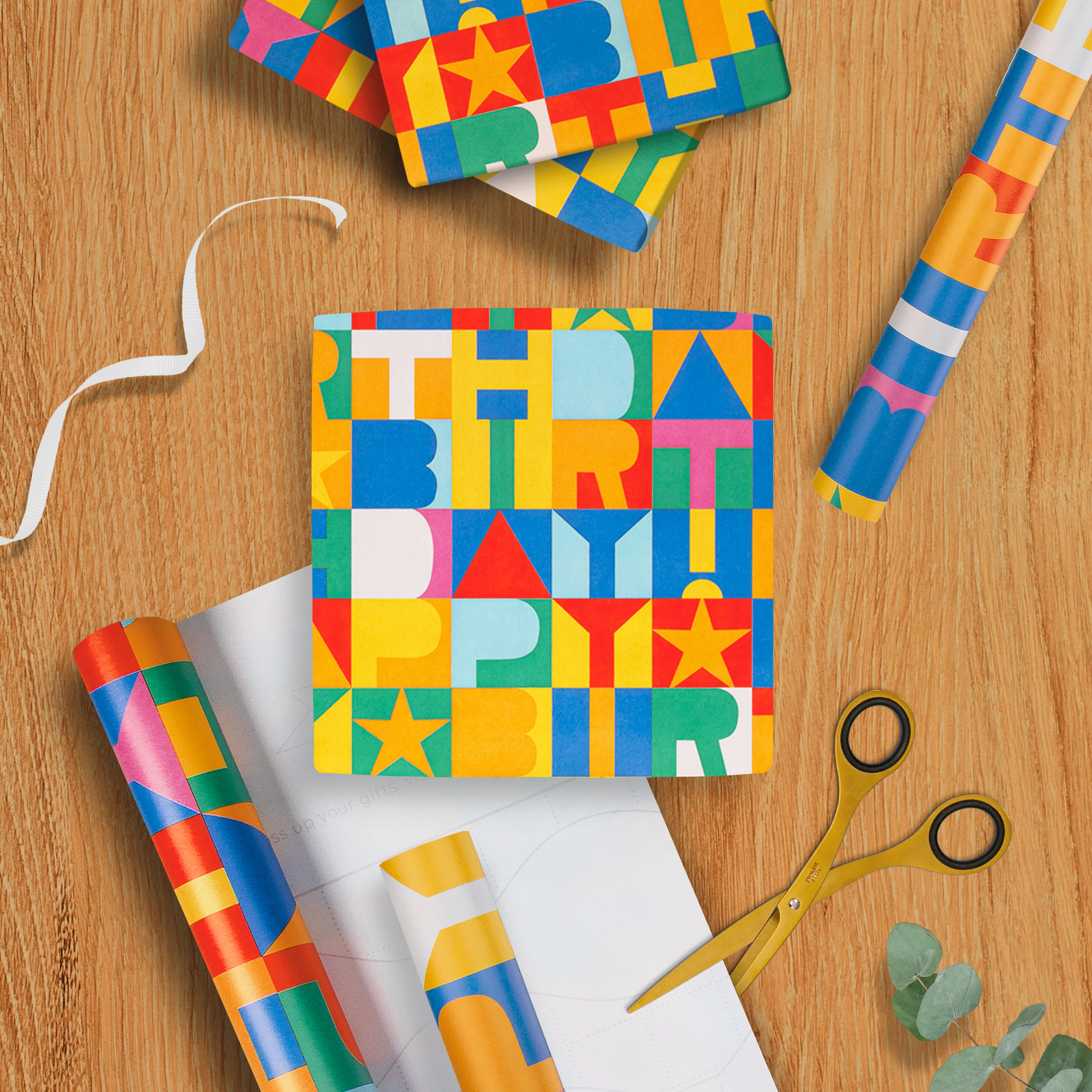 6M Birthday Wrapping Paper - 3 x 2M Rolls in 1 Colourful 'Happy Birthday' Design - Image 3