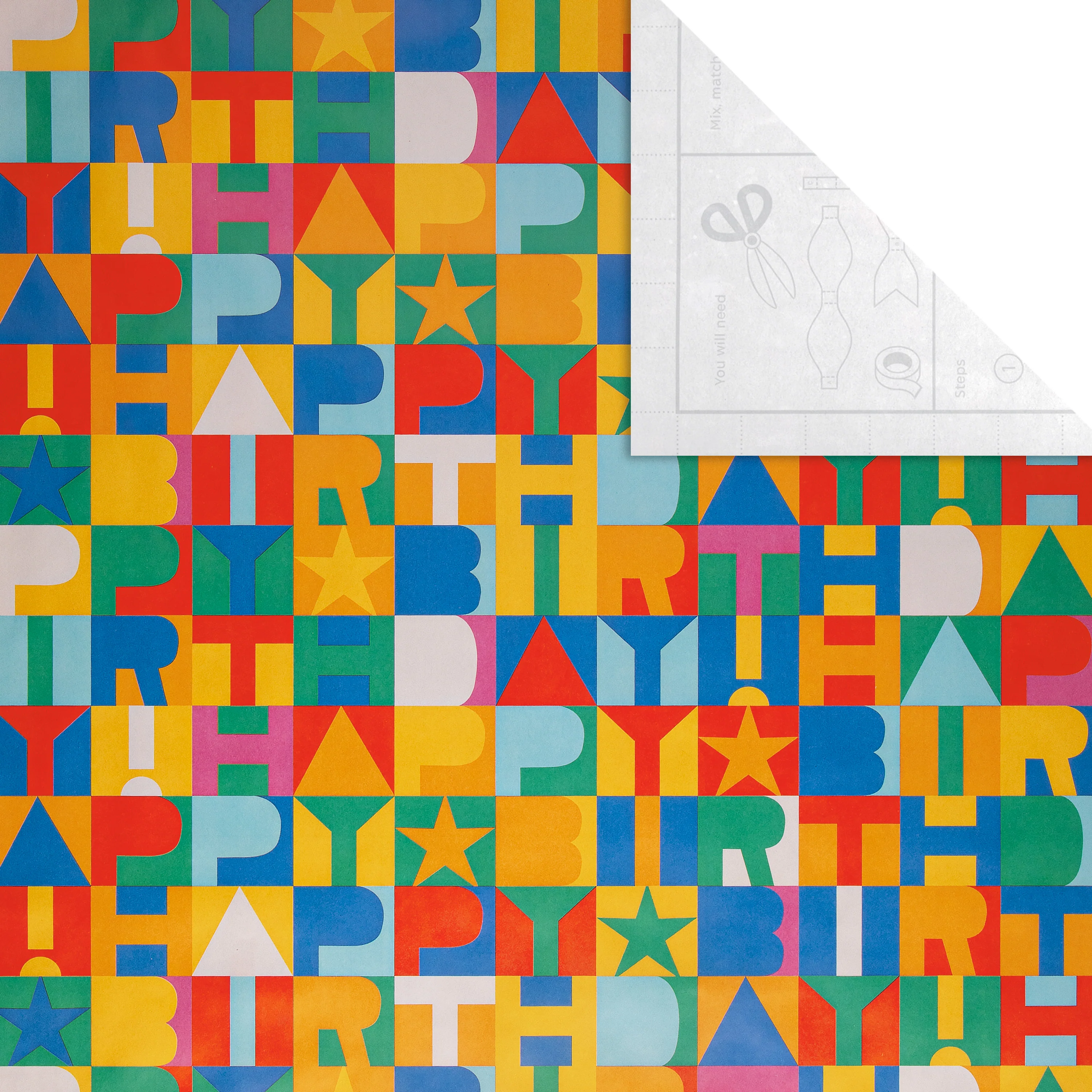 6M Birthday Wrapping Paper - 3 x 2M Rolls in 1 Colourful 'Happy Birthday' Design - Image 5