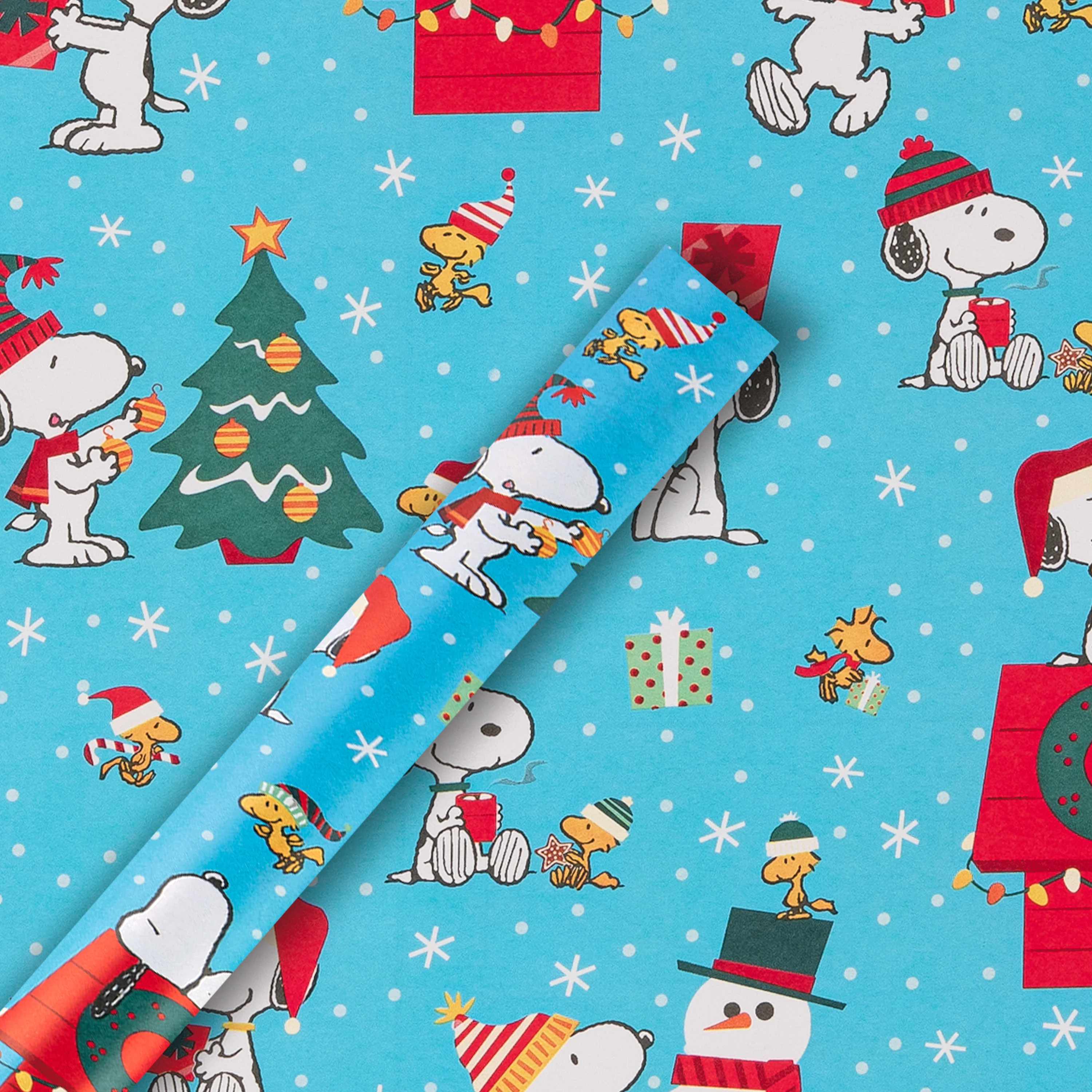 6M Christmas Wrapping Paper - 3 x 2M Rolls in 1 PEANUTS™ SNOOPY Design - Image 4