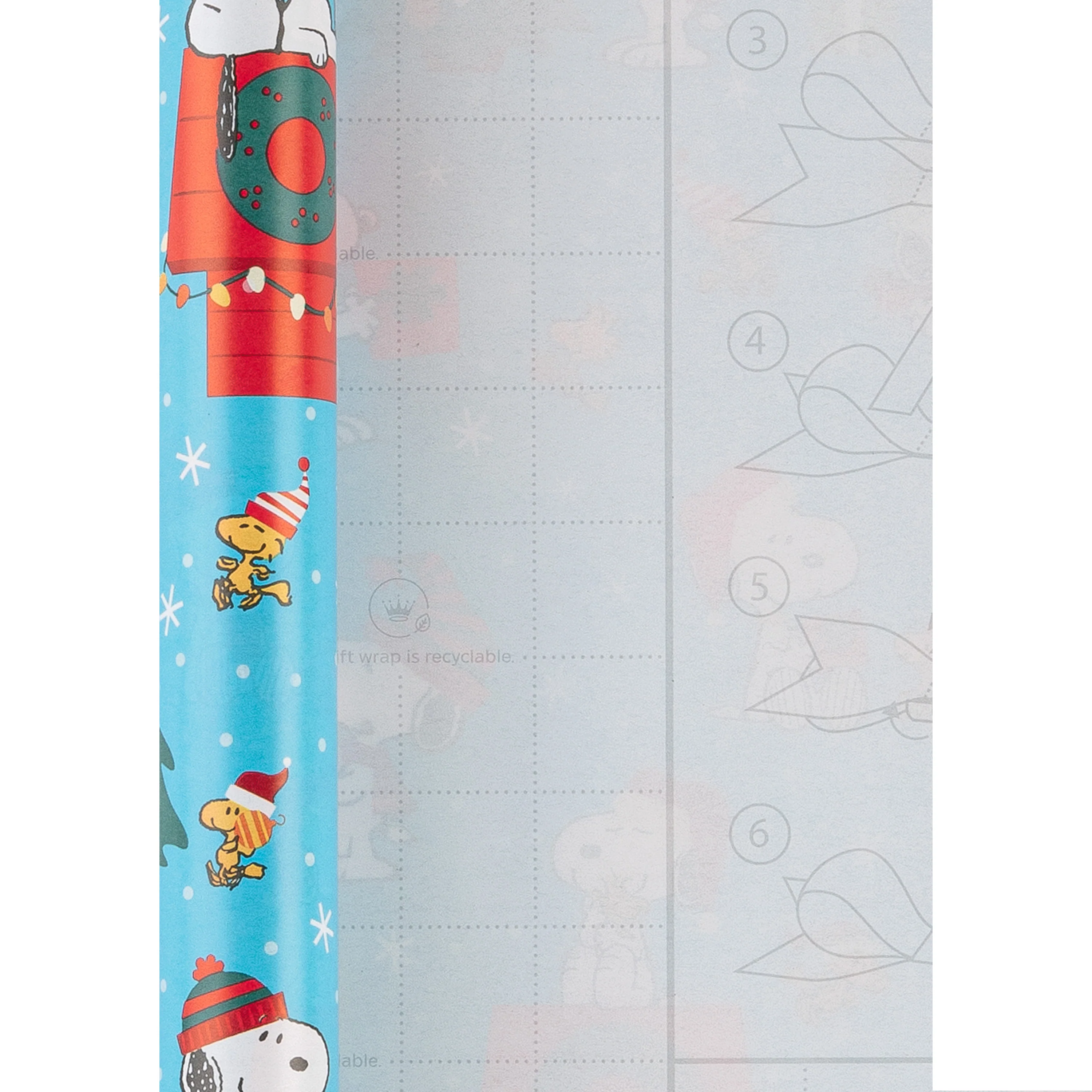 6M Christmas Wrapping Paper - 3 x 2M Rolls in 1 PEANUTS™ SNOOPY Design - Image 7