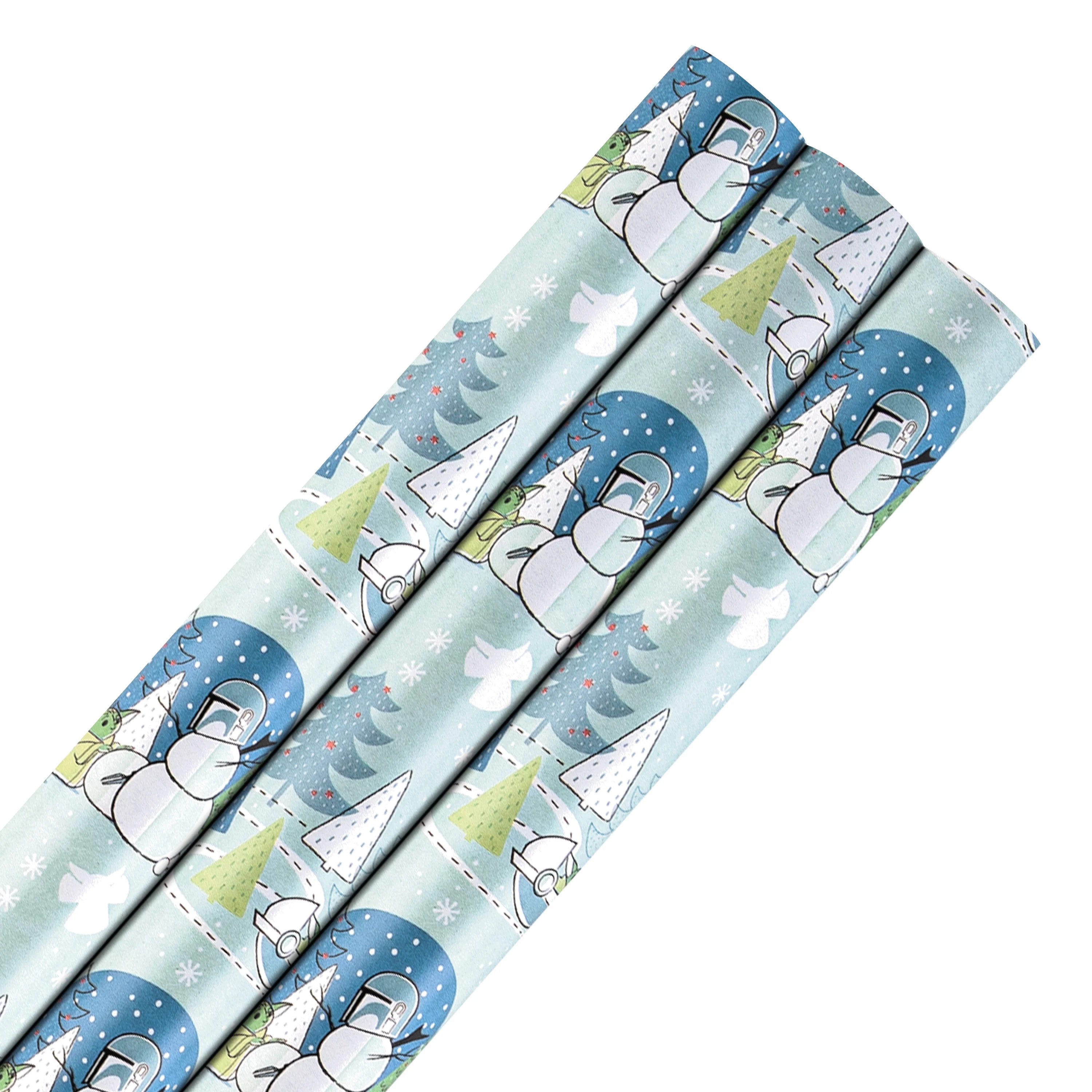 6M Christmas Wrapping Paper - 3 x 2M Rolls in 1 The Mandalorian™ Design