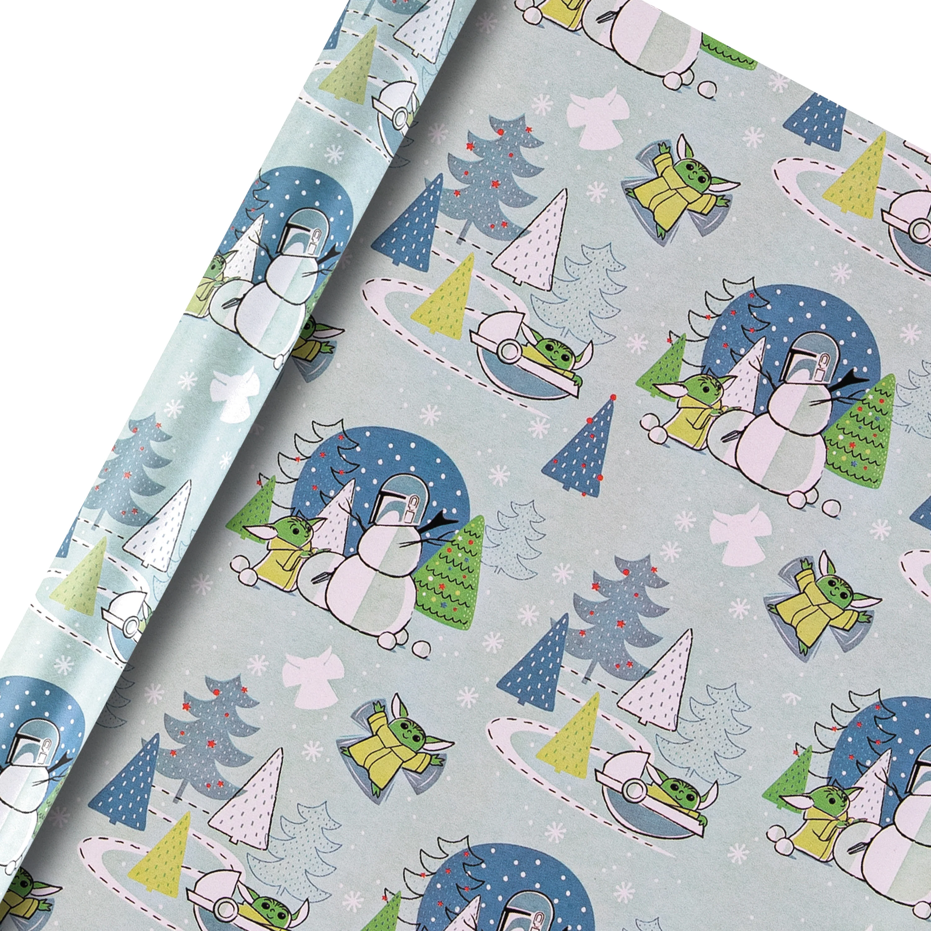6M Christmas Wrapping Paper - 3 x 2M Rolls in 1 The Mandalorian™ Design - Image 3