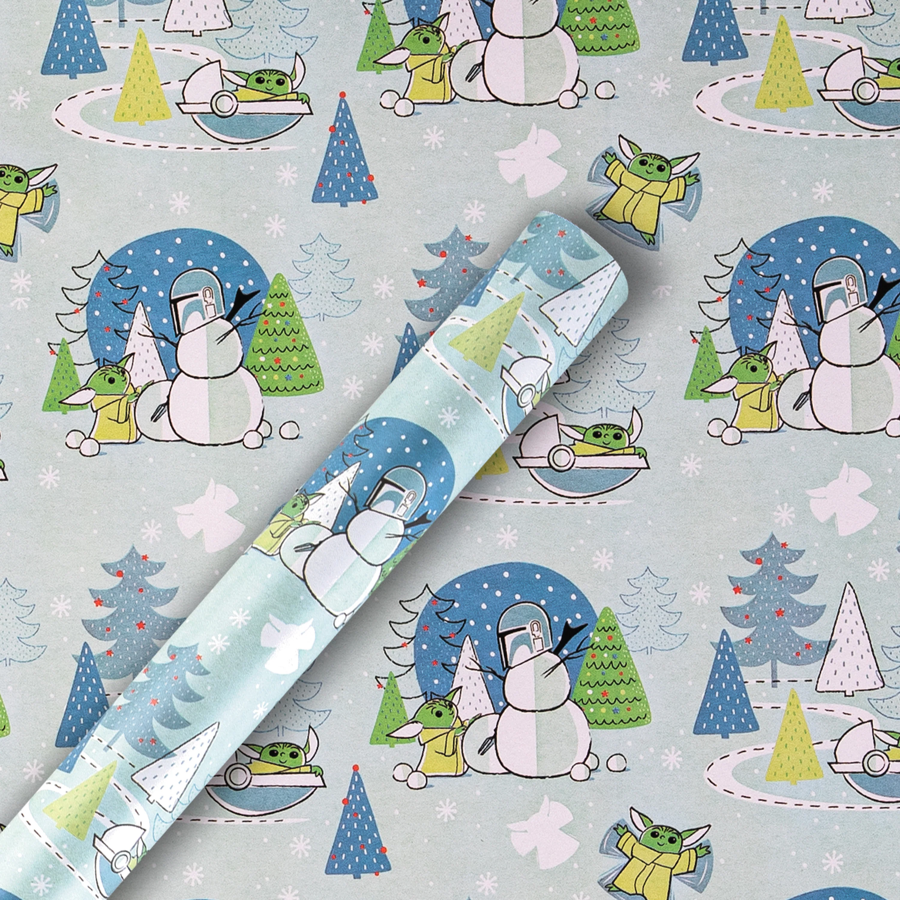 6M Christmas Wrapping Paper - 3 x 2M Rolls in 1 The Mandalorian™ Design - Image 5