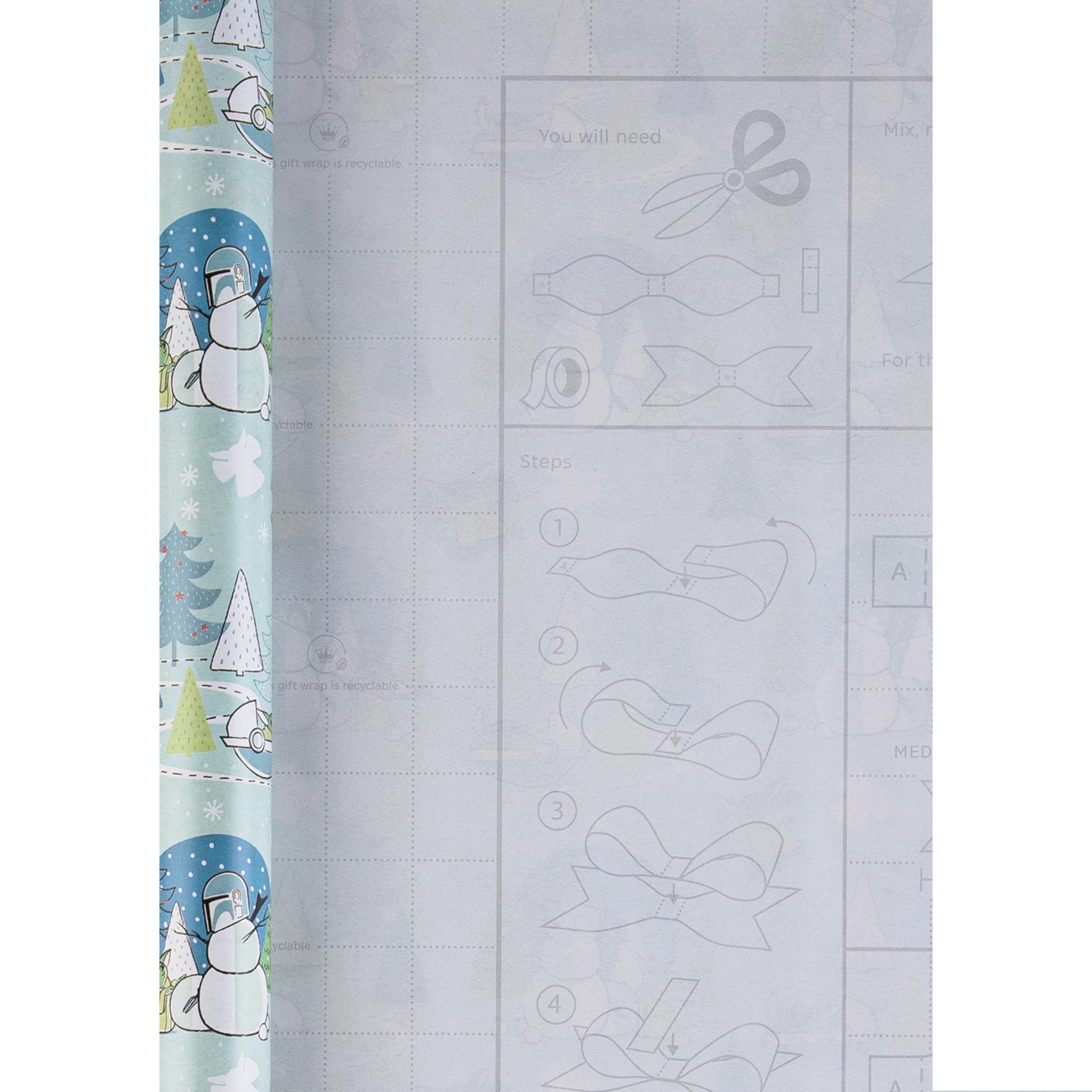 6M Christmas Wrapping Paper - 3 x 2M Rolls in 1 The Mandalorian™ Design - Image 6