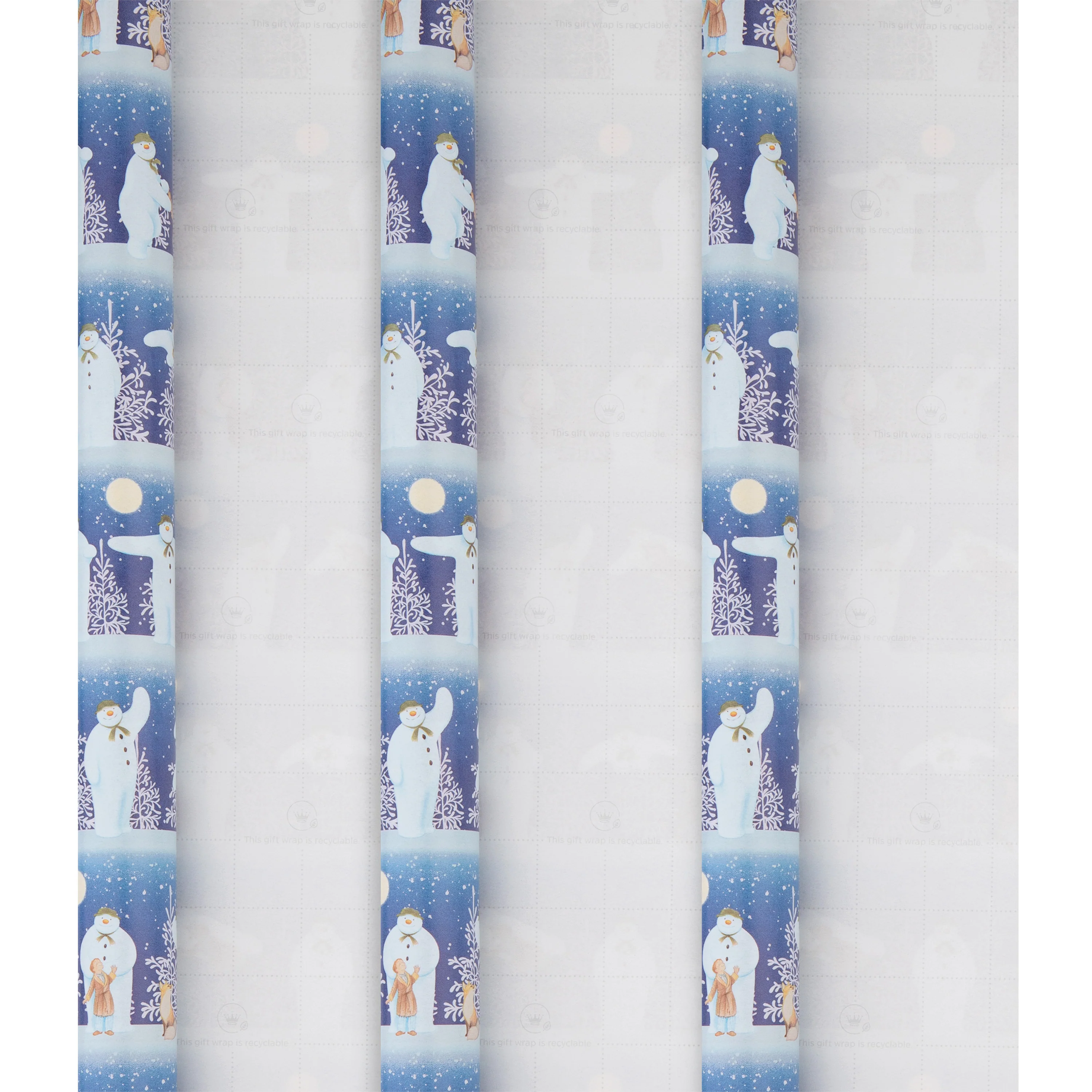 6M Christmas Wrapping Paper - 3 x 2M Rolls in 1 The Snowman™ Design - Image 3