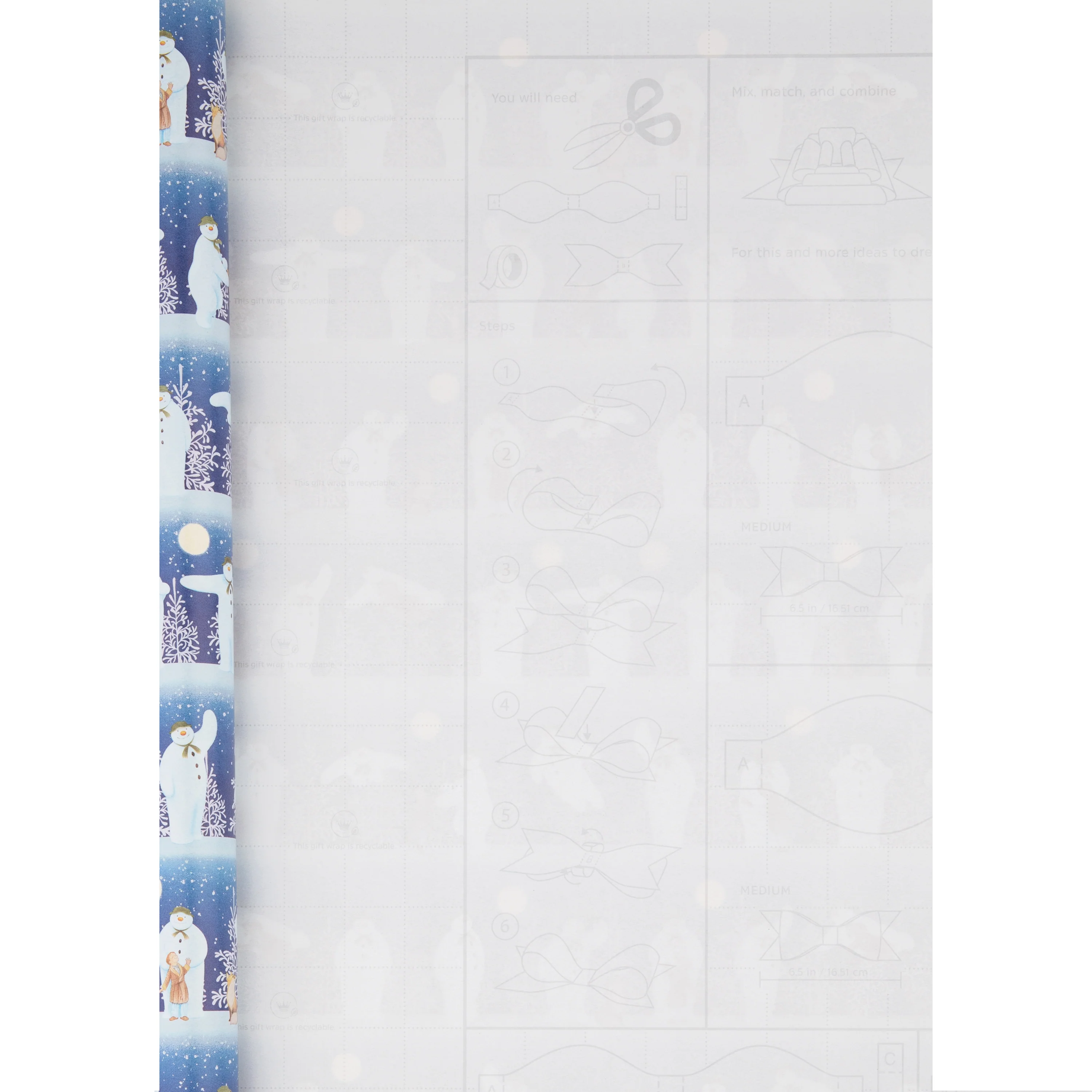 6M Christmas Wrapping Paper - 3 x 2M Rolls in 1 The Snowman™ Design - Image 4