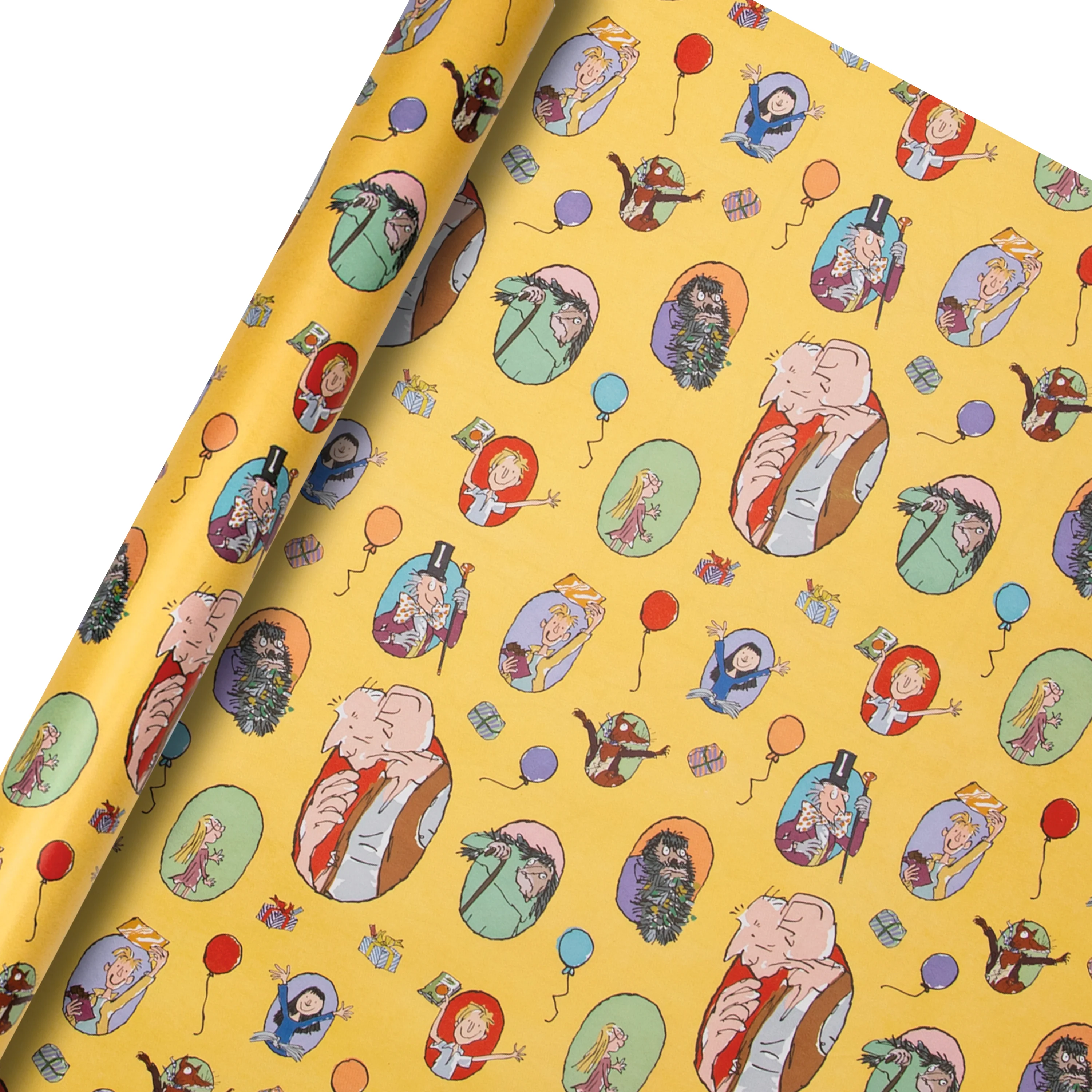 6M Roald Dahl & Quentin Blake Characters Wrapping Paper Multipack - 3 x 2M Rolls - Image 6