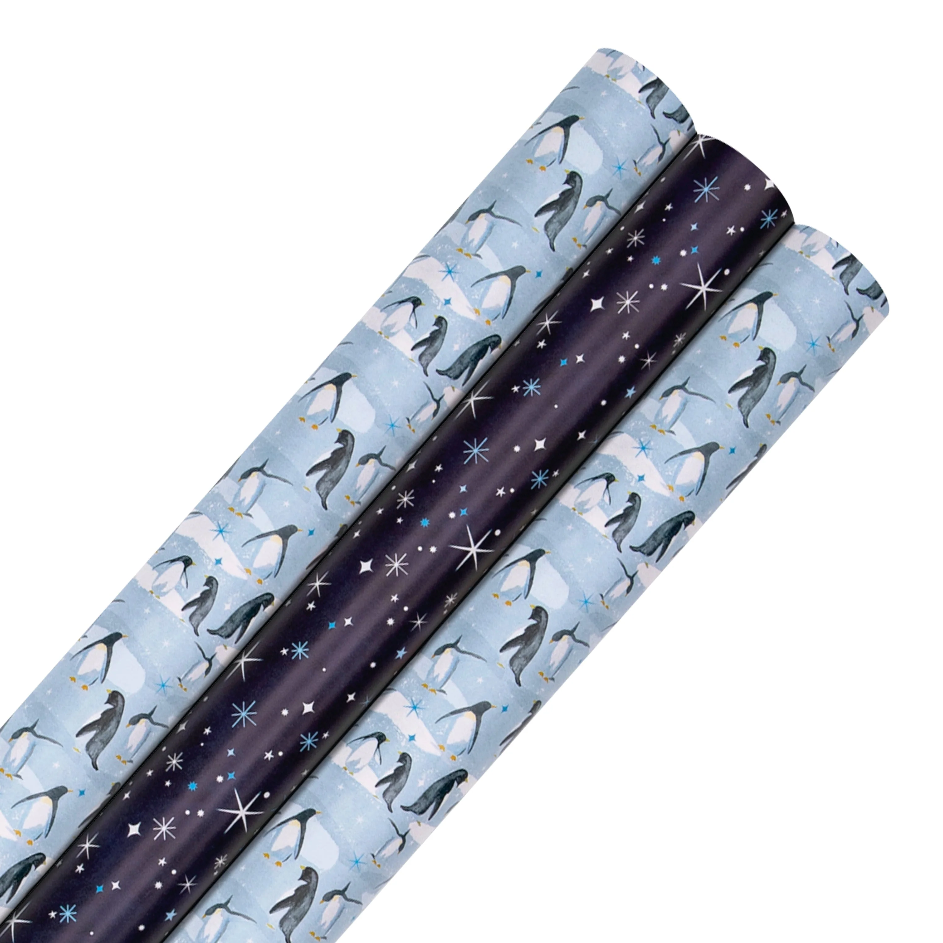 9M Christmas Wrapping Paper - 3 x 3M Rolls in 2 Arctic Wonderland Designs