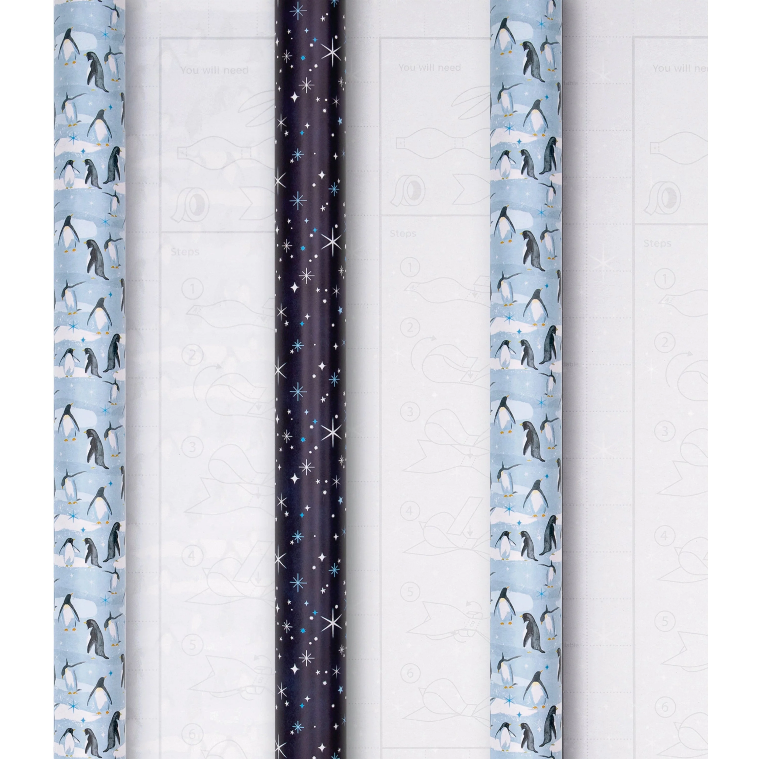 9M Christmas Wrapping Paper - 3 x 3M Rolls in 2 Arctic Wonderland Designs - Image 4