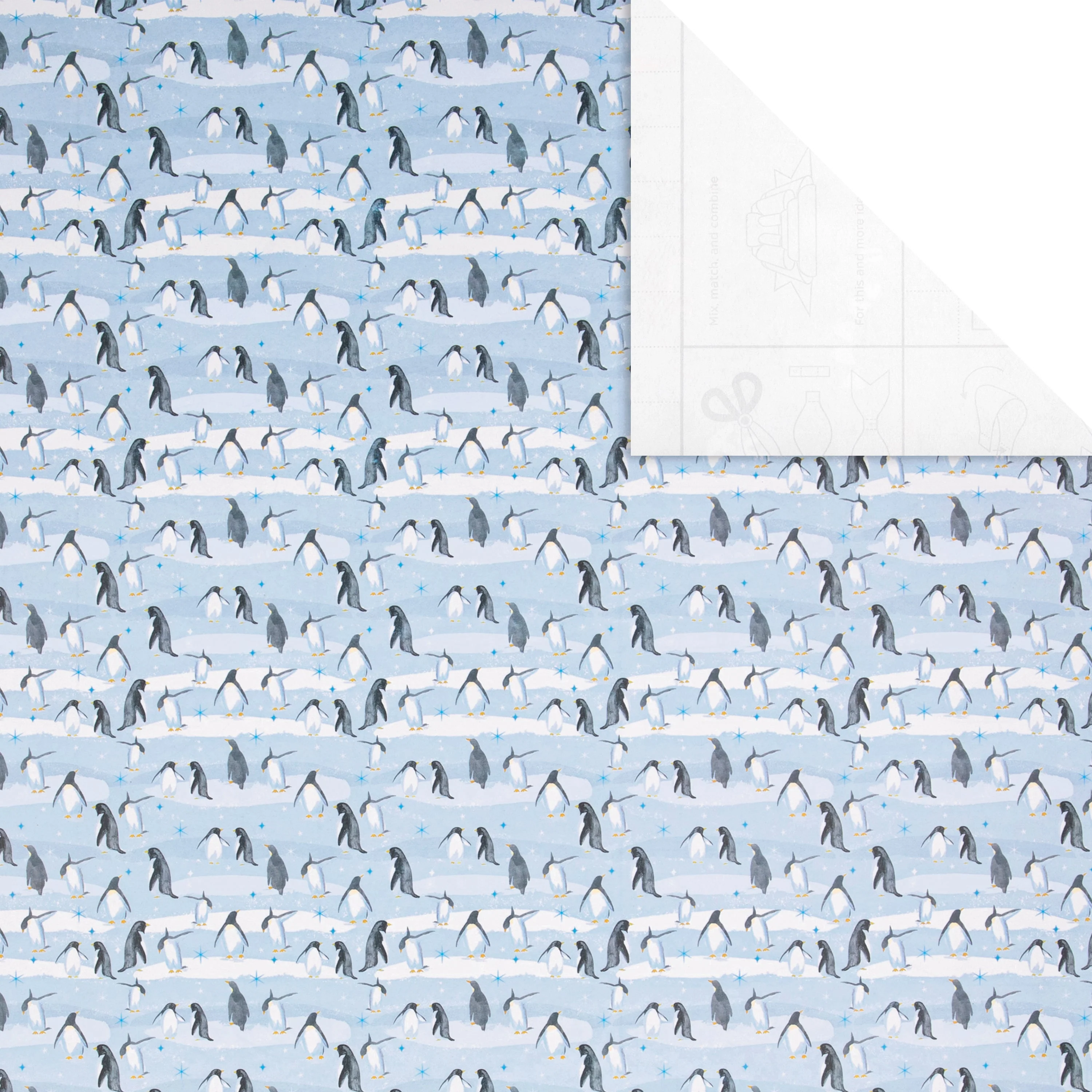 9M Christmas Wrapping Paper - 3 x 3M Rolls in 2 Arctic Wonderland Designs - Image 5